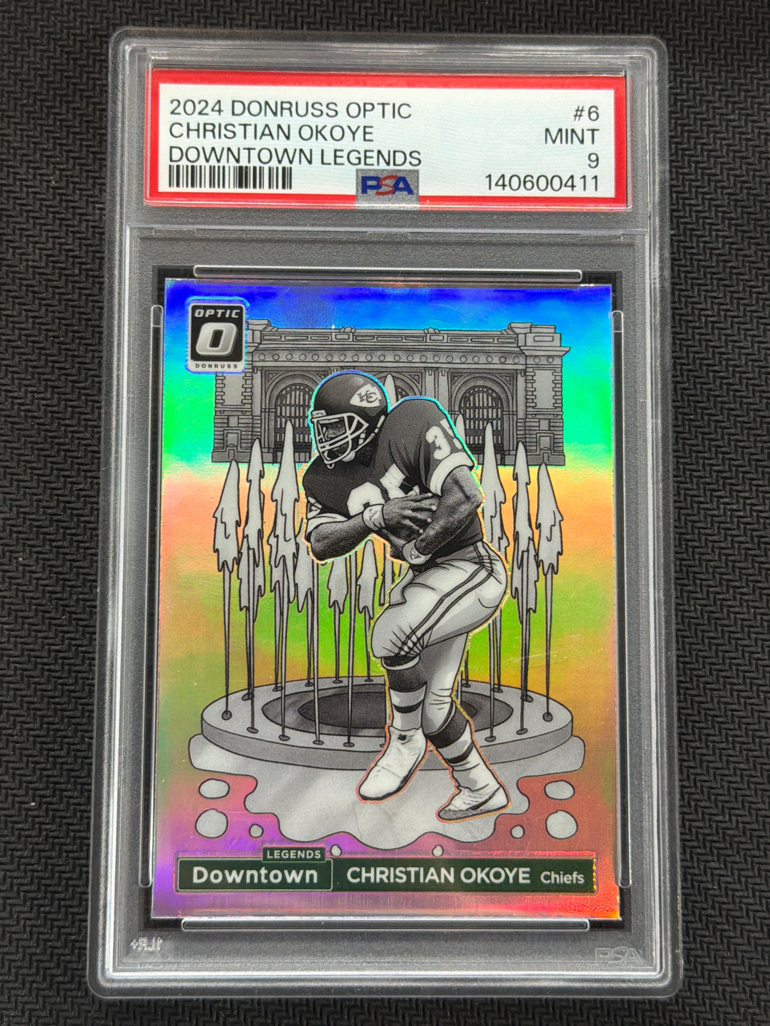 値下げ交渉OK!  ダウンタウン　ポップアート 2024 Donruss Optic Christian Okoye Downtown! Legends #6 PSA 9 411