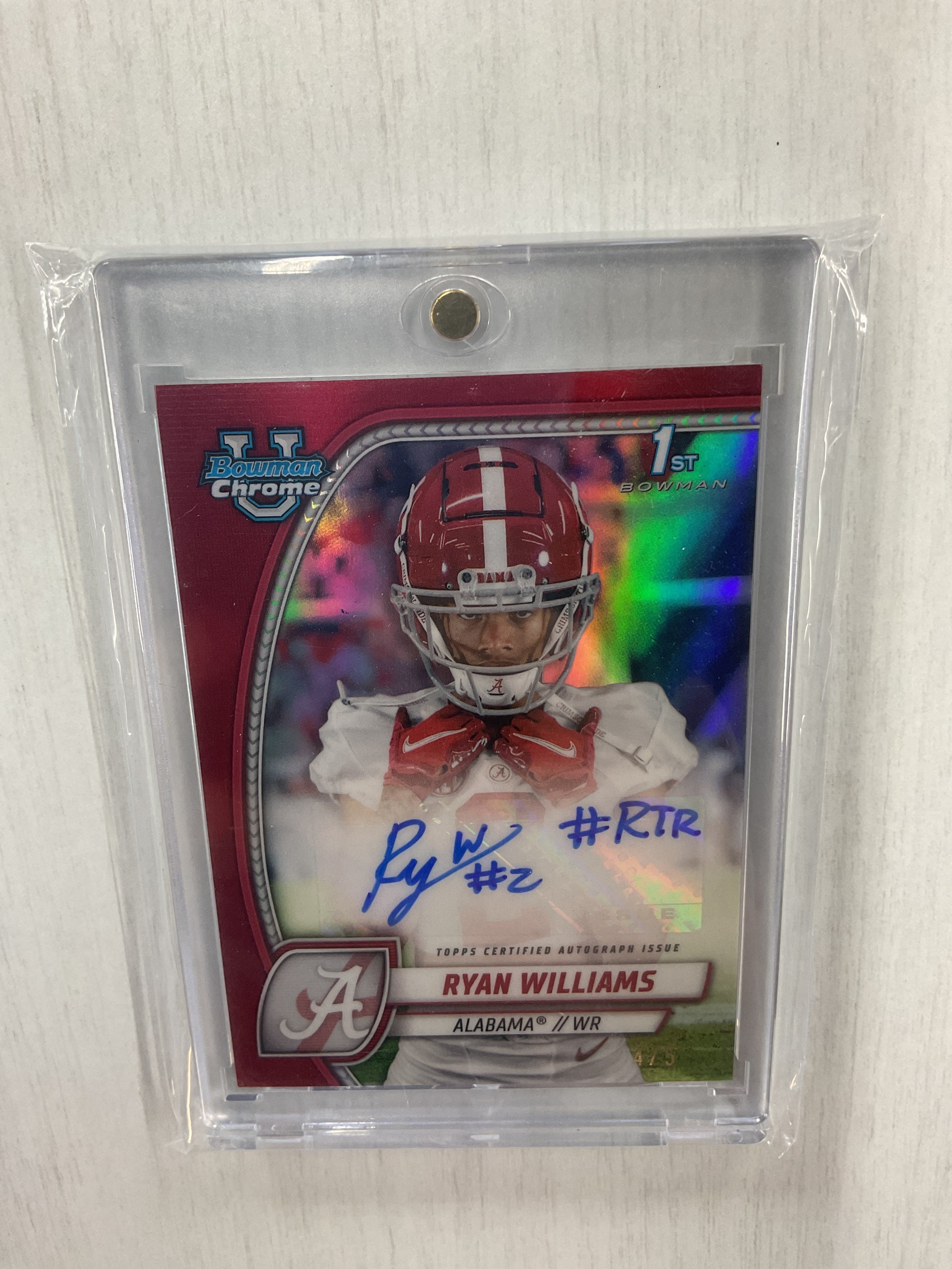 2024 Bowman U Ryan Williams Red Auto Alabama /5