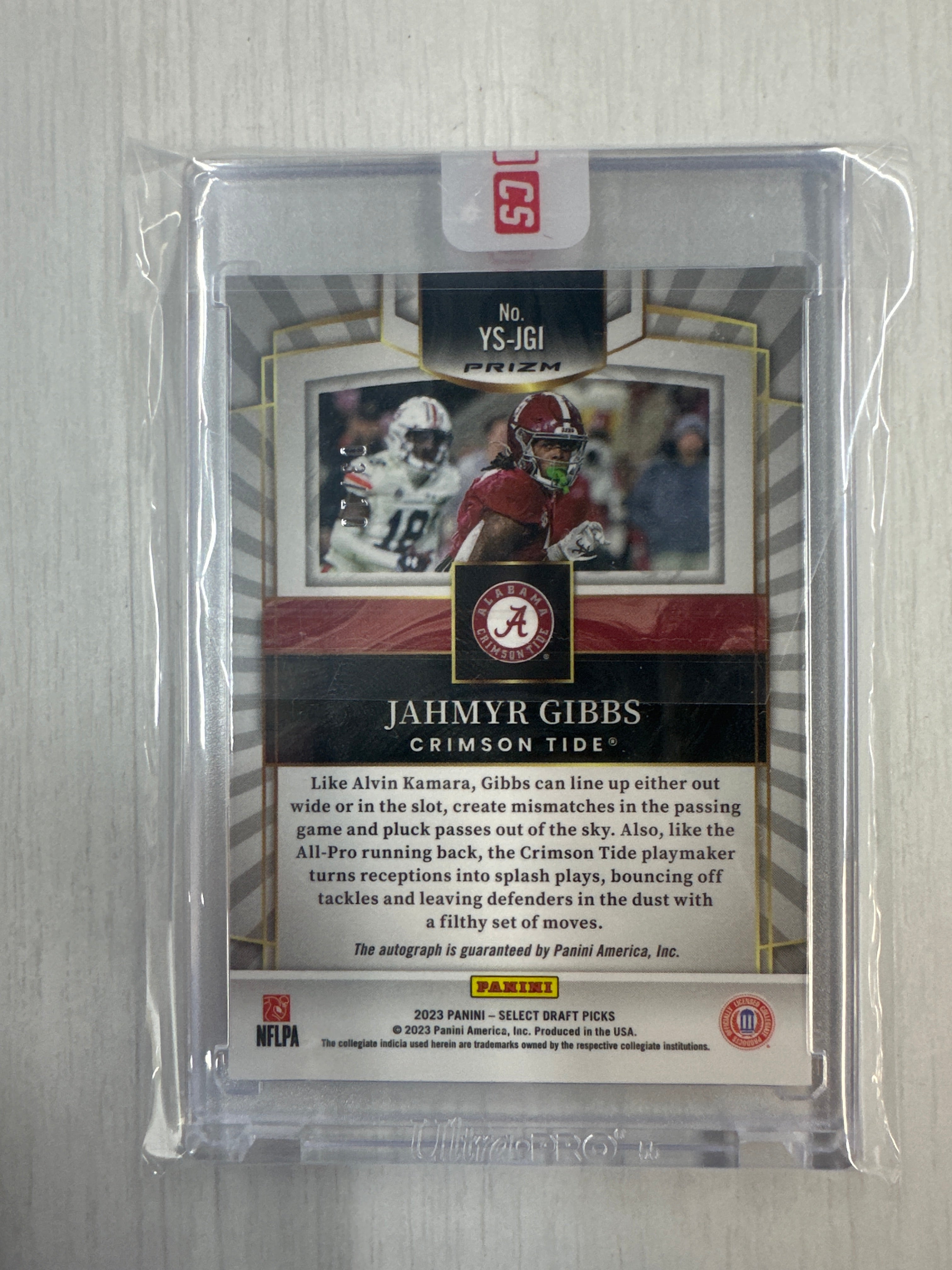 2023 Select Draft Picks Jahmyr Gibbs Gold Auto /10 Youth Explosion