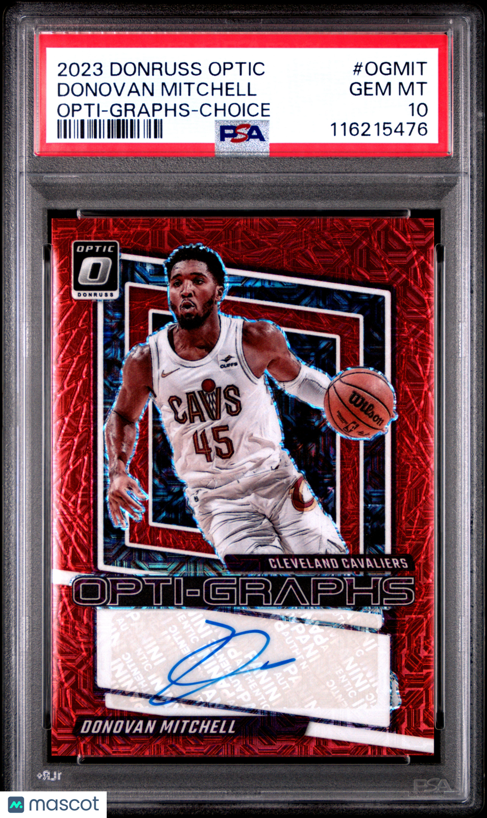2023 Panini Donruss Optic Opti-Graphs Donovan Mitchell Choice #OGMIT PSA 10