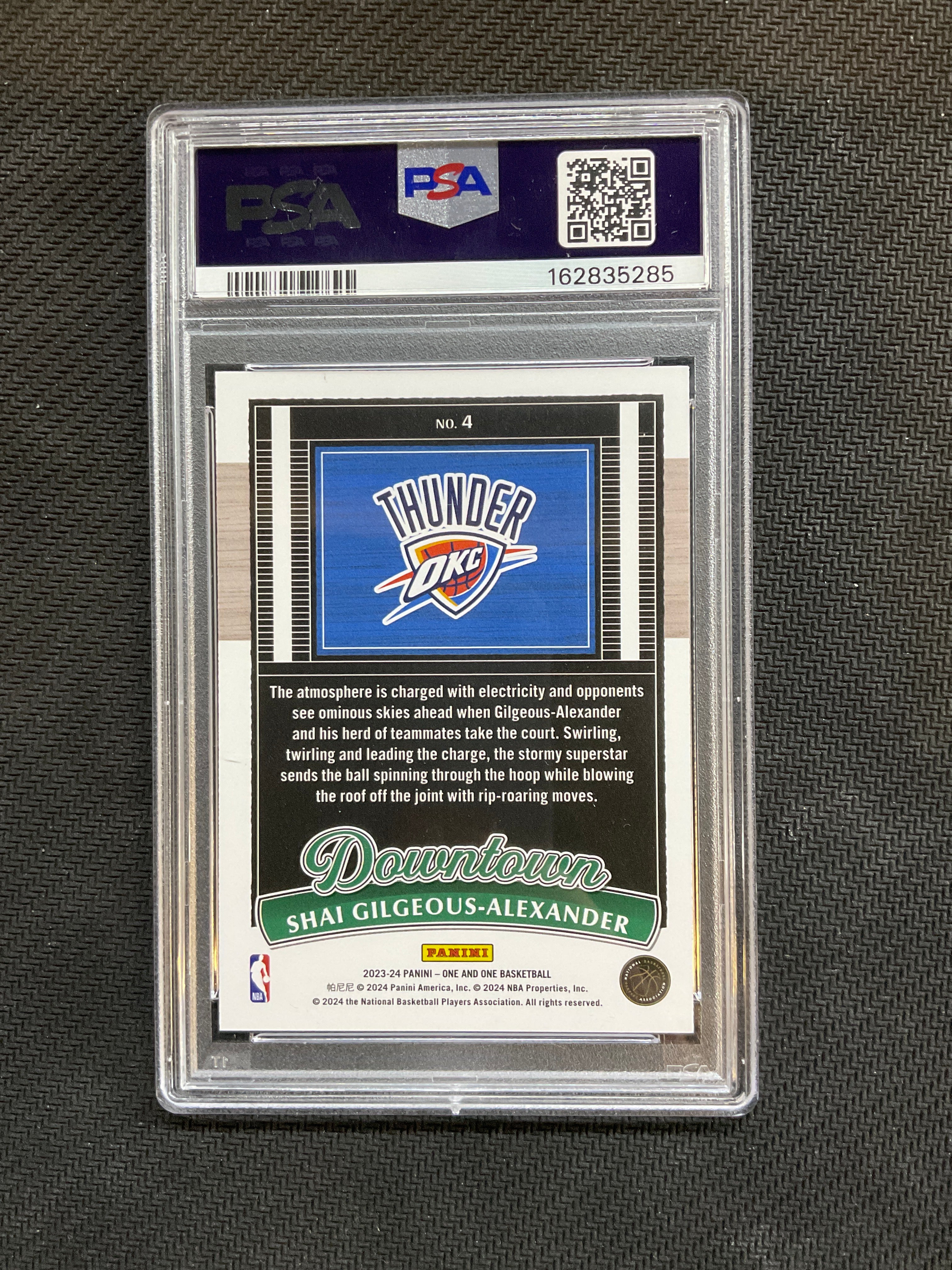 2023 Panini One And One Shai Gilgeous-Alexander Downtown! #4 PSA 10