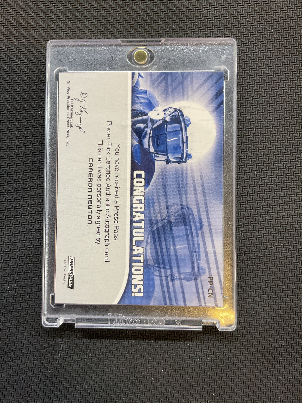 2011 Press Pass Cam Newton Rookie Power Pick Auto /250 Auburn