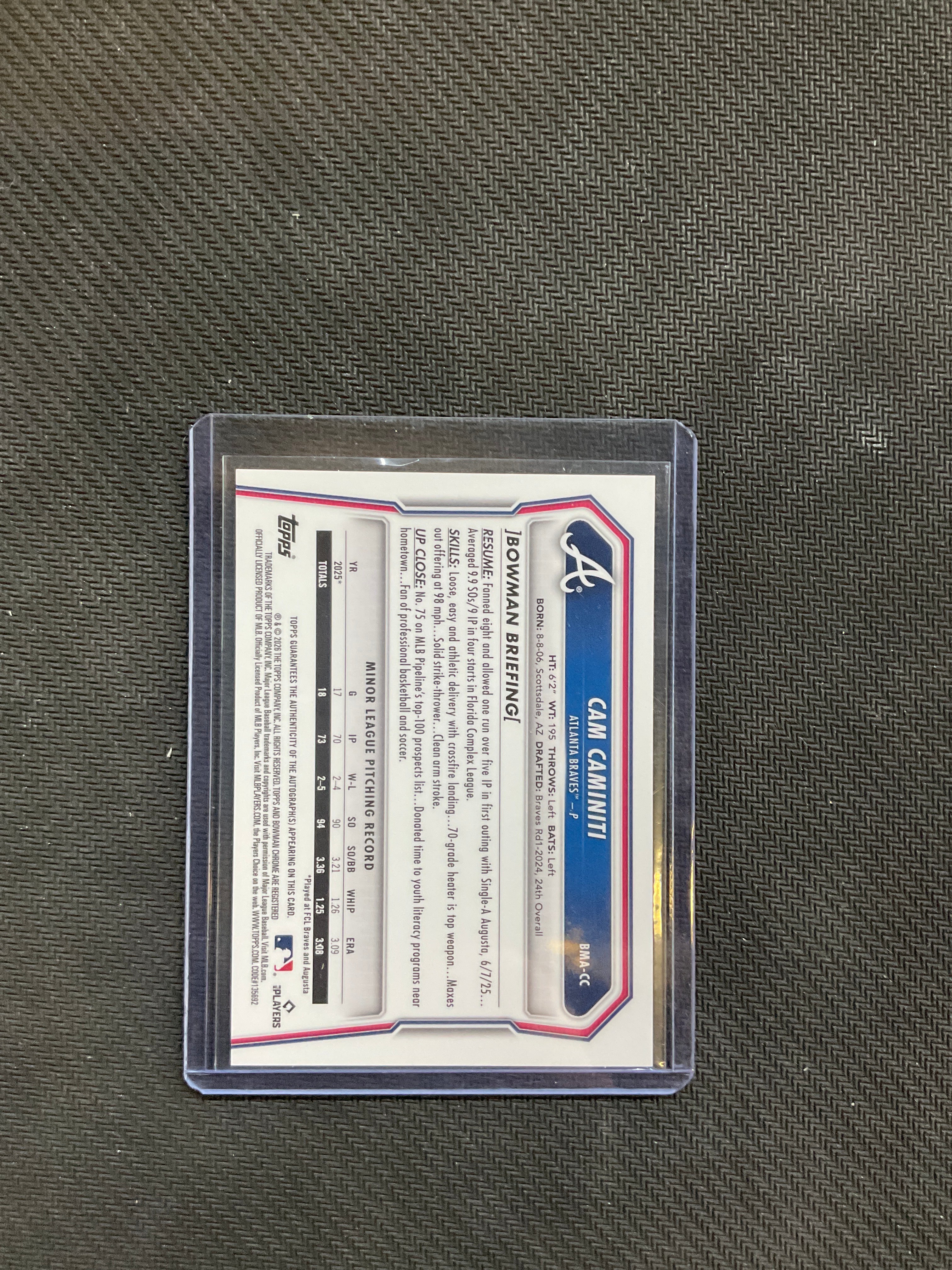 2026 Bowman Chrome Cam Caminiti Mega Box Mojo Auto Braves