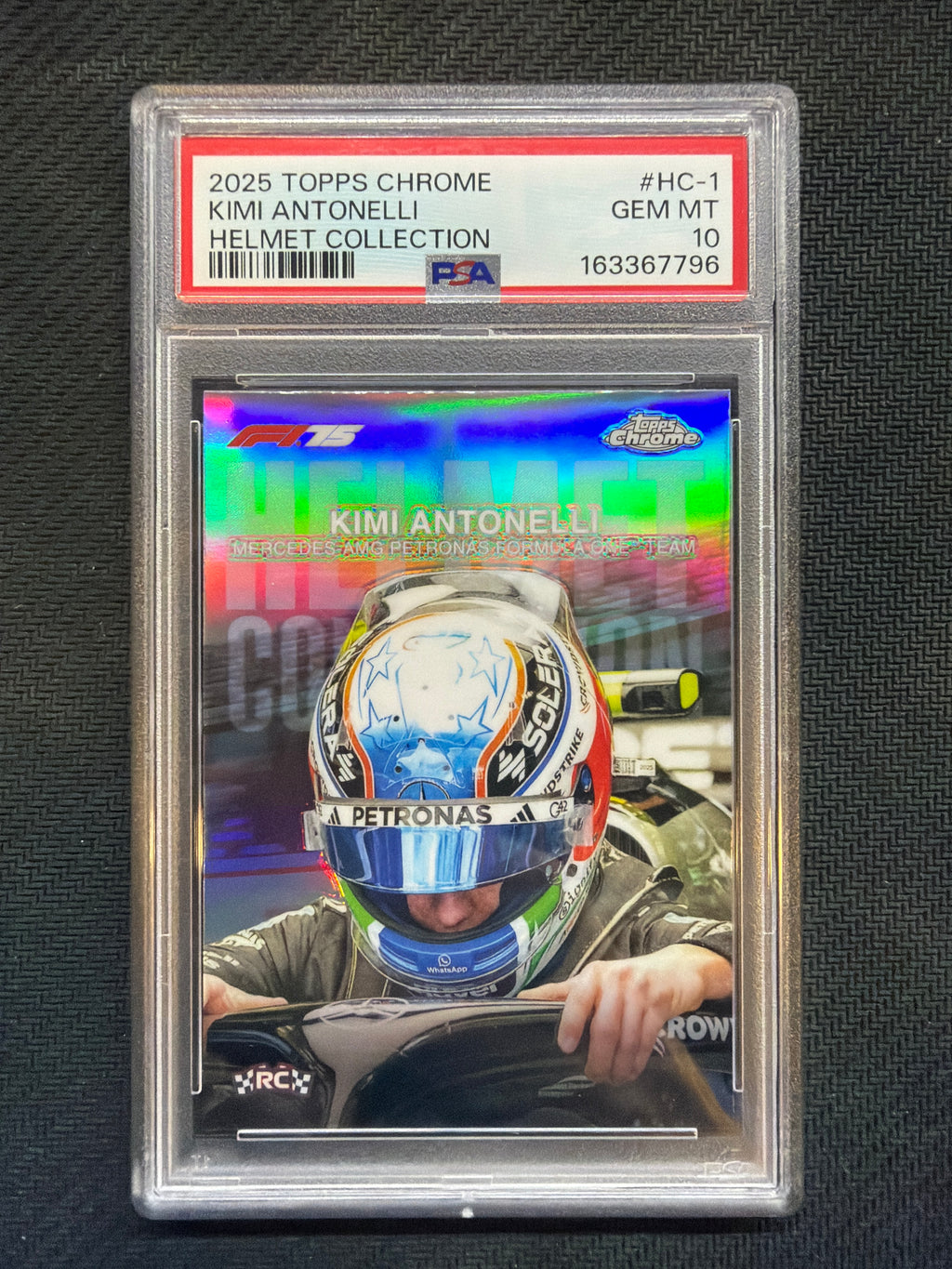 2025 Topps Chrome F1 Kimi Antonelli Rookie Helmet PSA 10 796