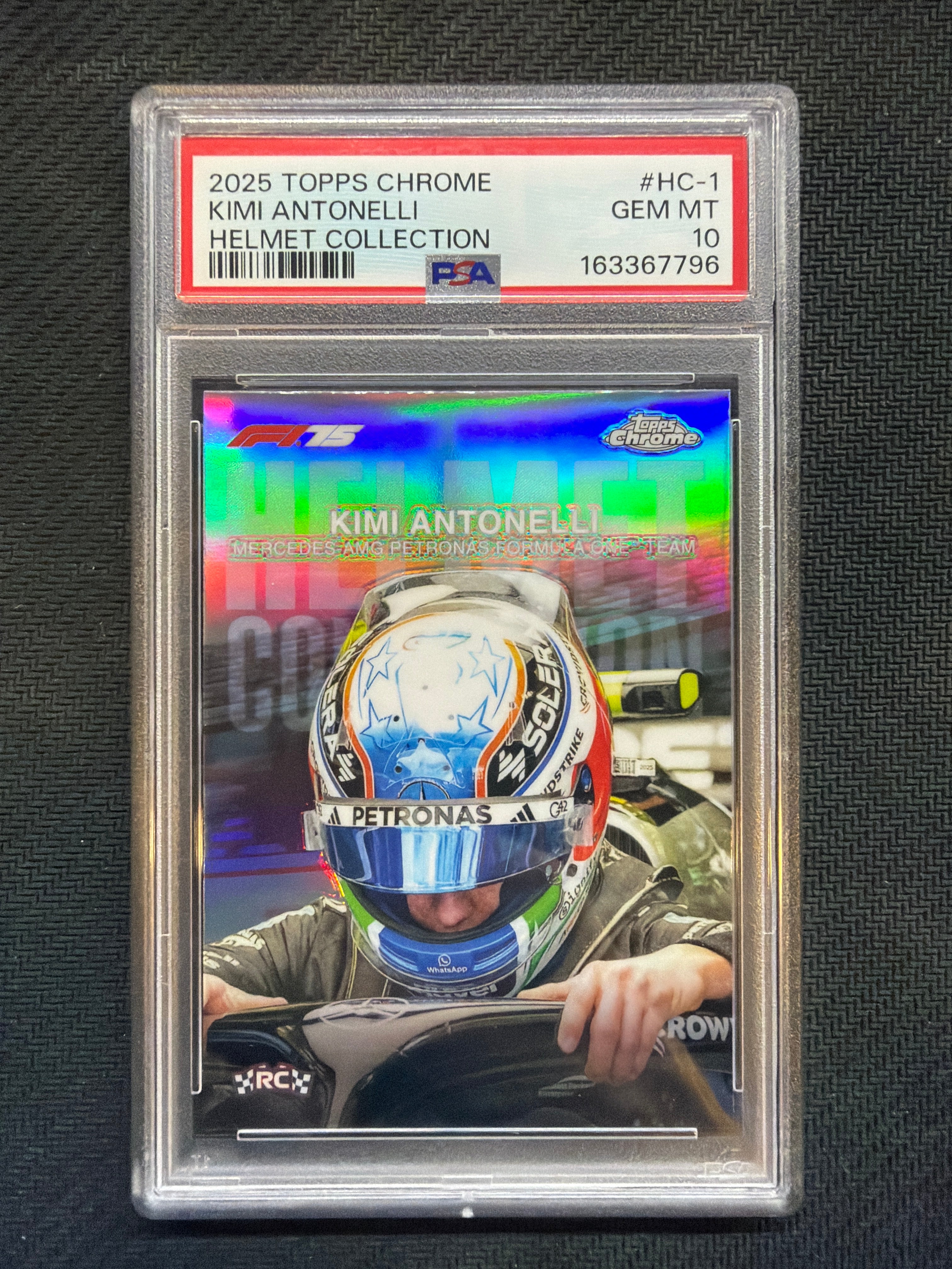 2025 Topps Chrome F1 Kimi Antonelli Rookie Helmet PSA 10 796
