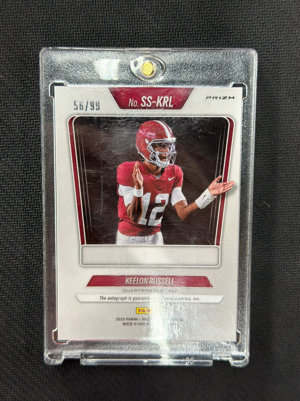 2025 Prizm Black Keelon Russell Red Auto /99 Alabama
