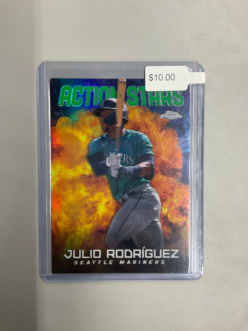 2023 Topps Chrome Action Stars Julio Rodriguez Green /99