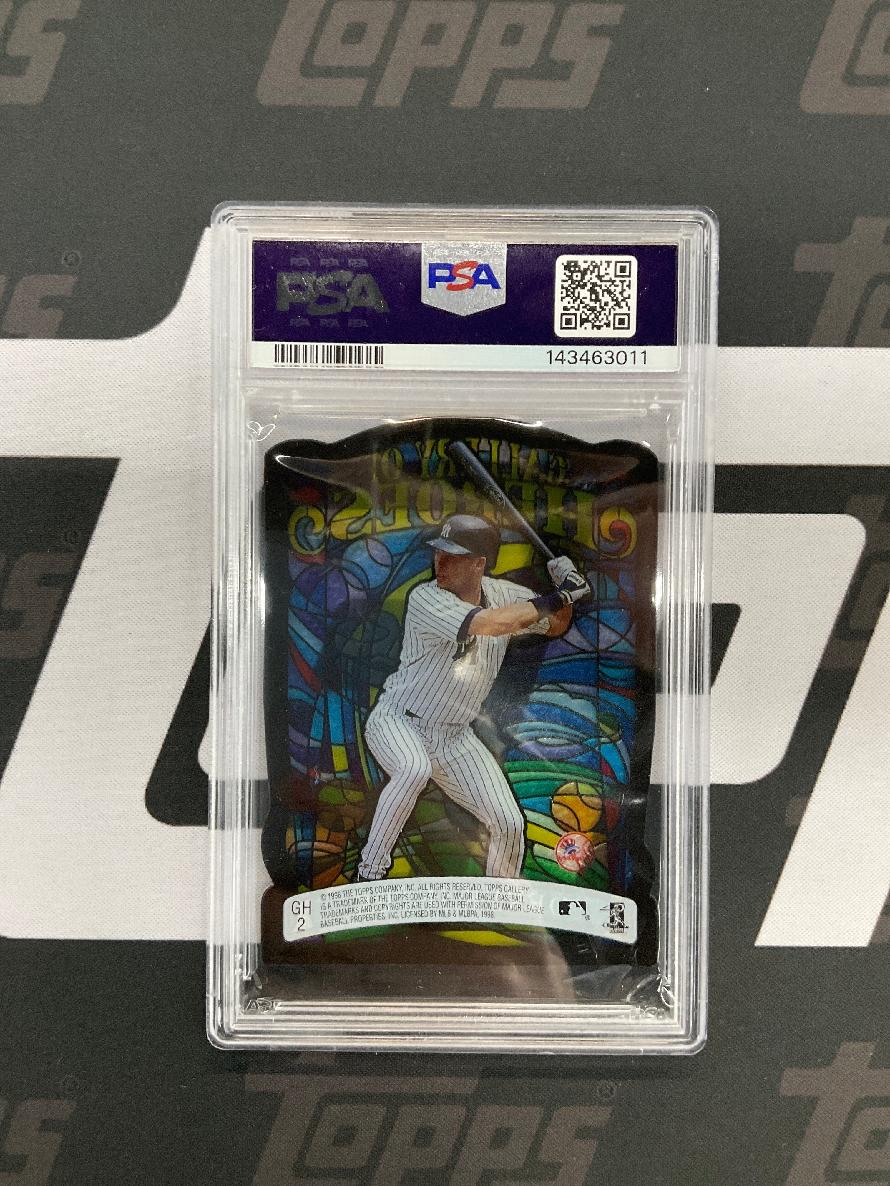 1998 Topps Derek Jeter Gallery Of Heros Die Cut PSA 10 Yankees