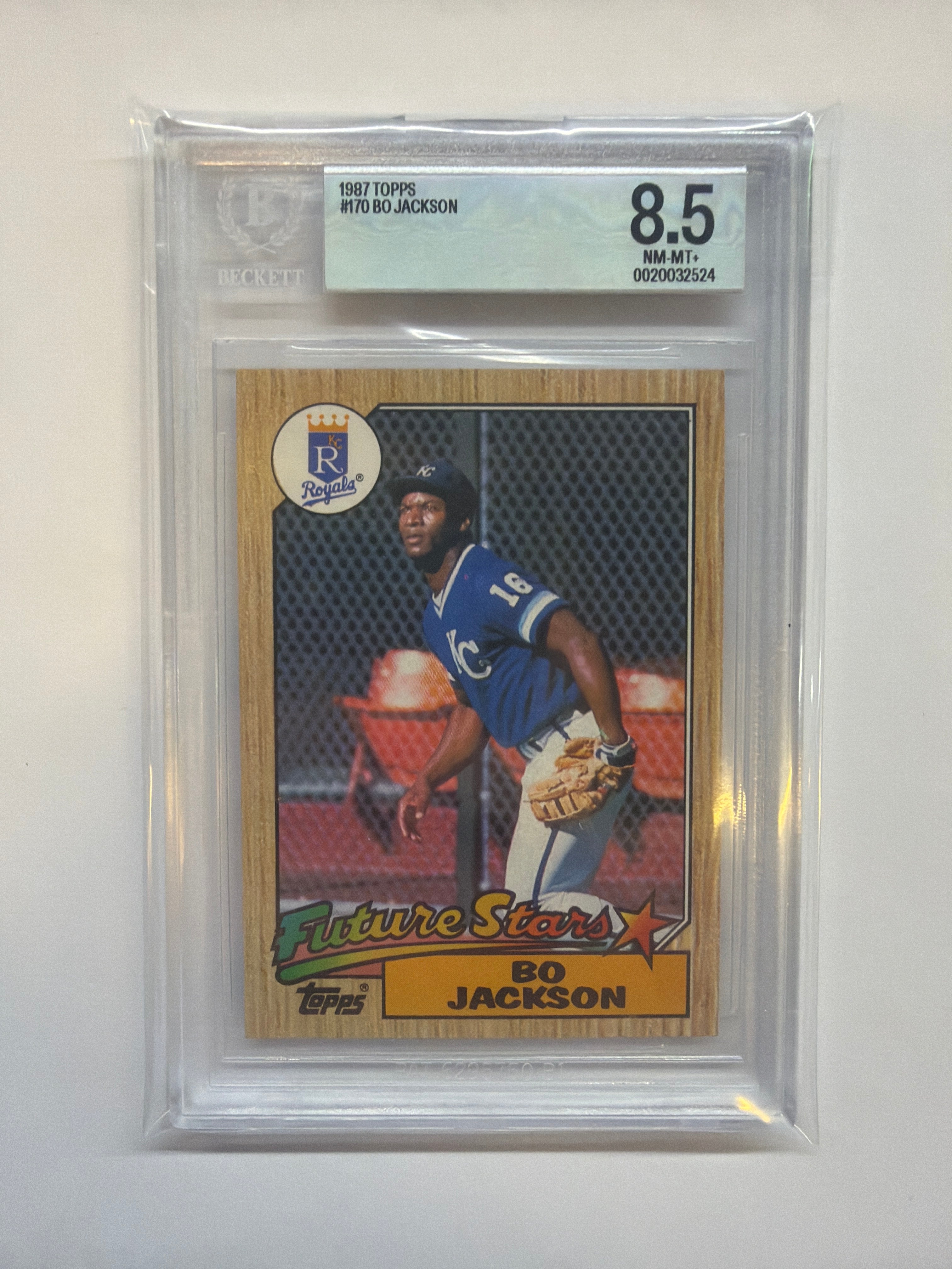 1987 Topps #170 Bo Jackson BGS 8.5 Royals 524