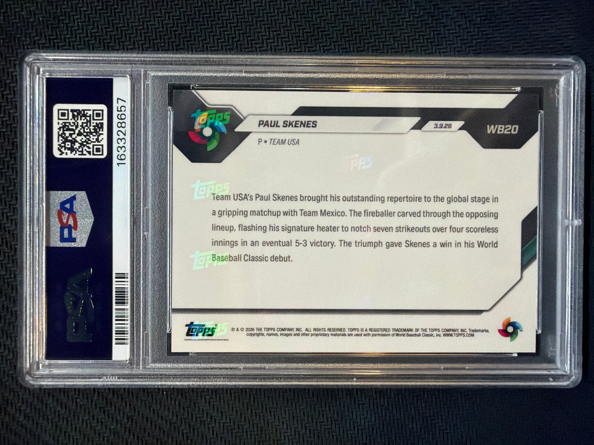 2026 Topps Now WBC Paul Skenes #WB20 PSA 10 657