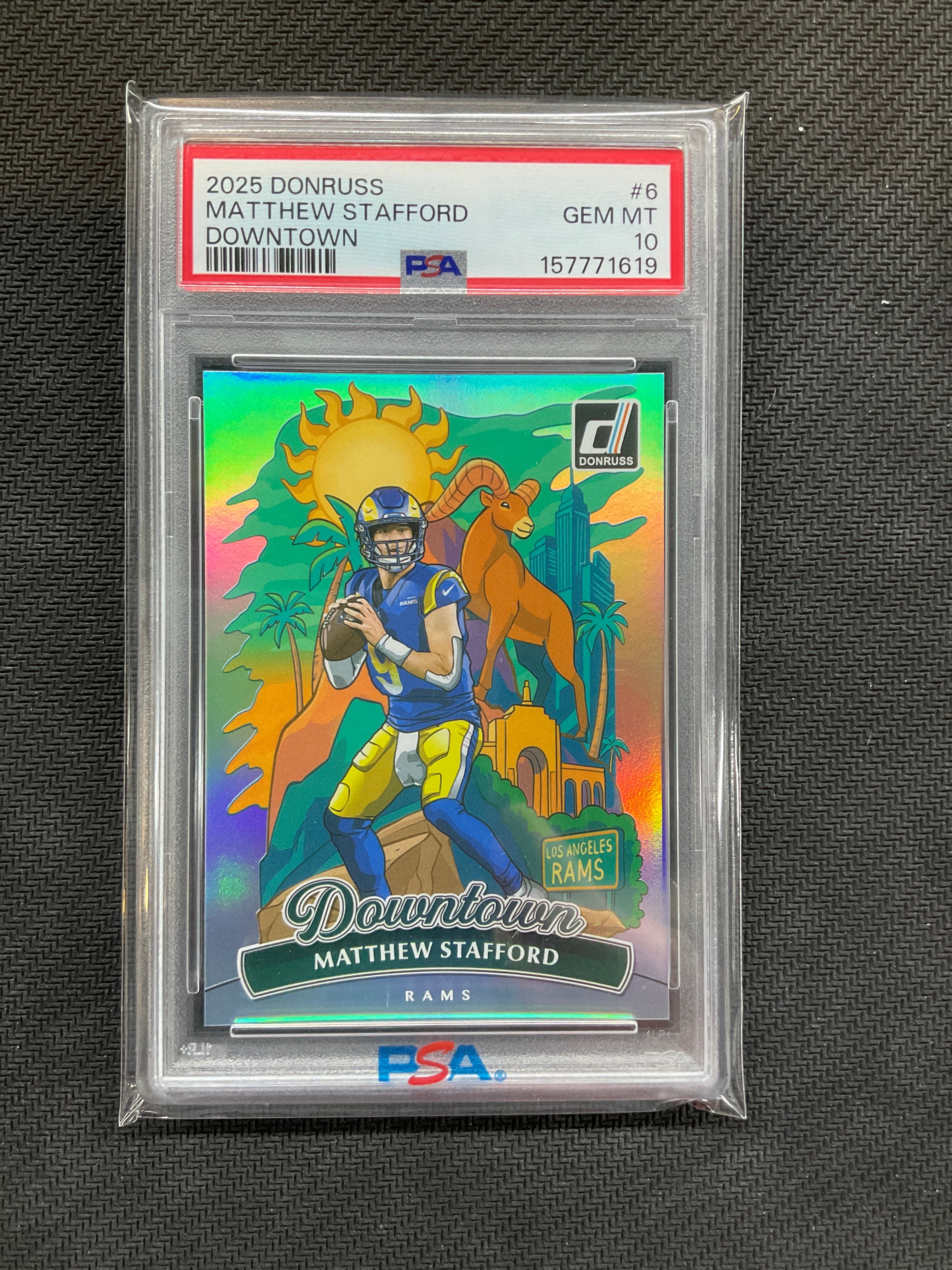 2025 Donruss Matthew Stafford Downtown! PSA 10 1619