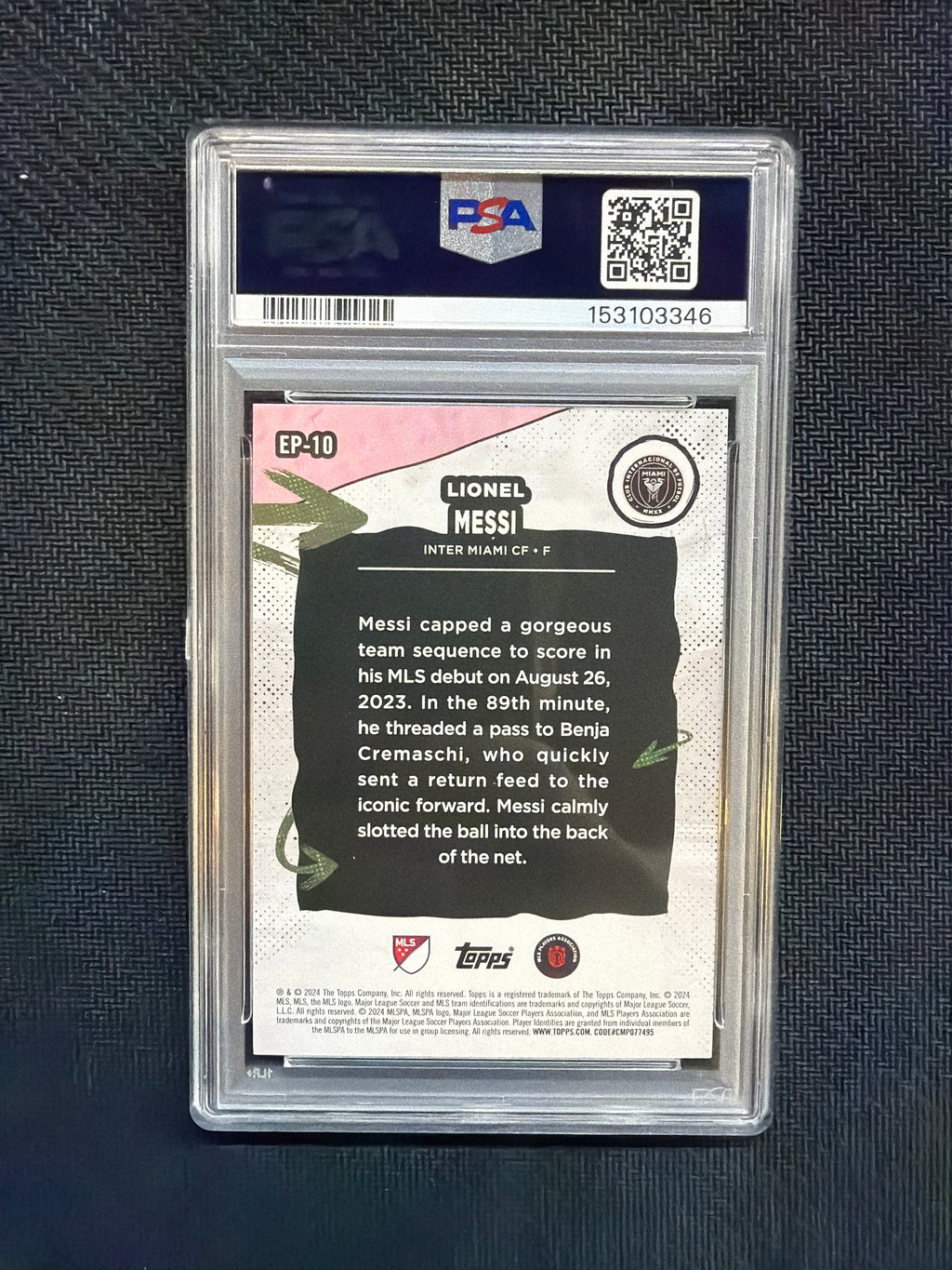 2024 Topps MLS Superstars Lionel Messi Epic Performances PSA 9
