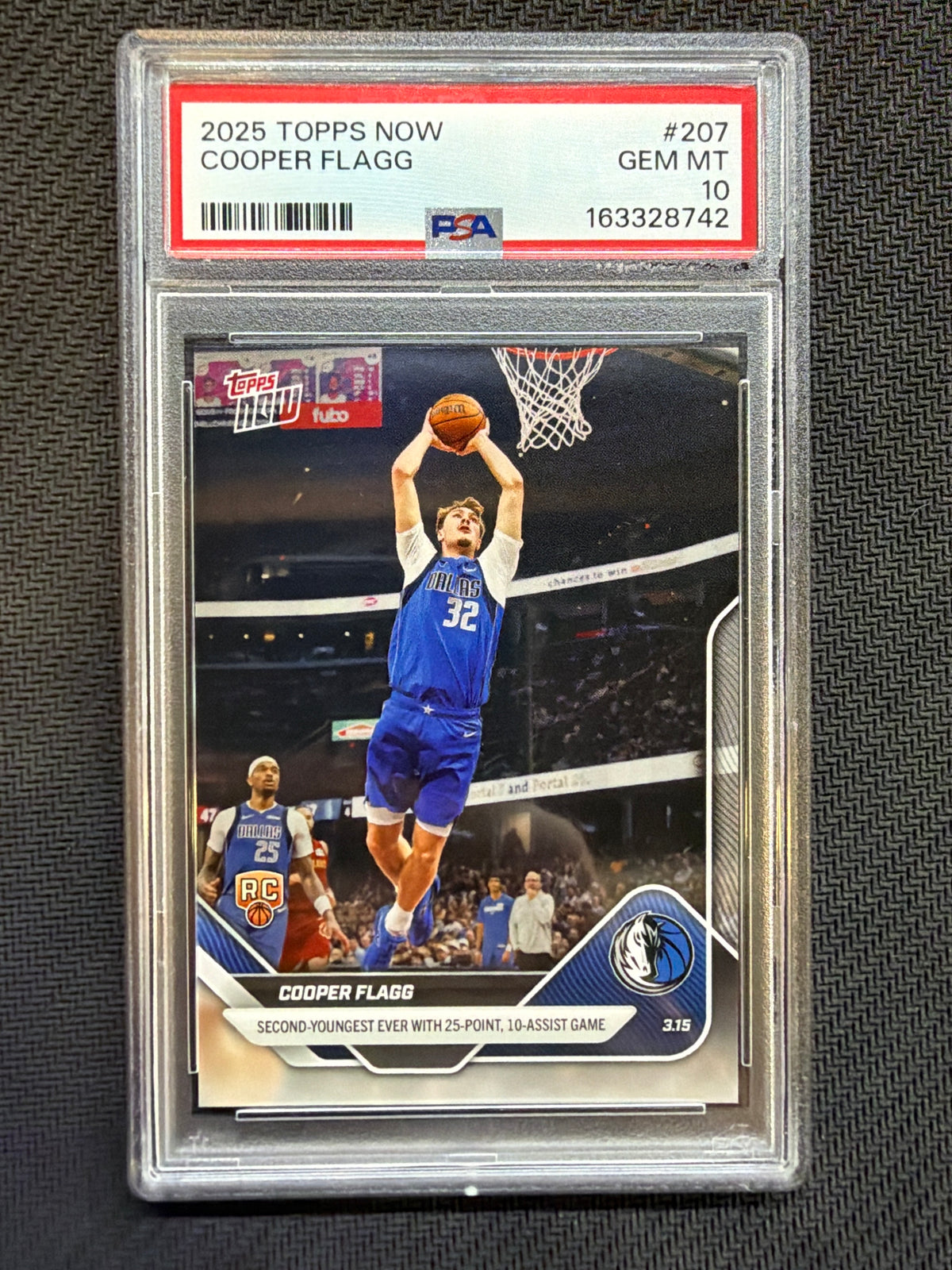 2025 Topps Now Cooper Flagg #207 PSA 10 Mavericks 742