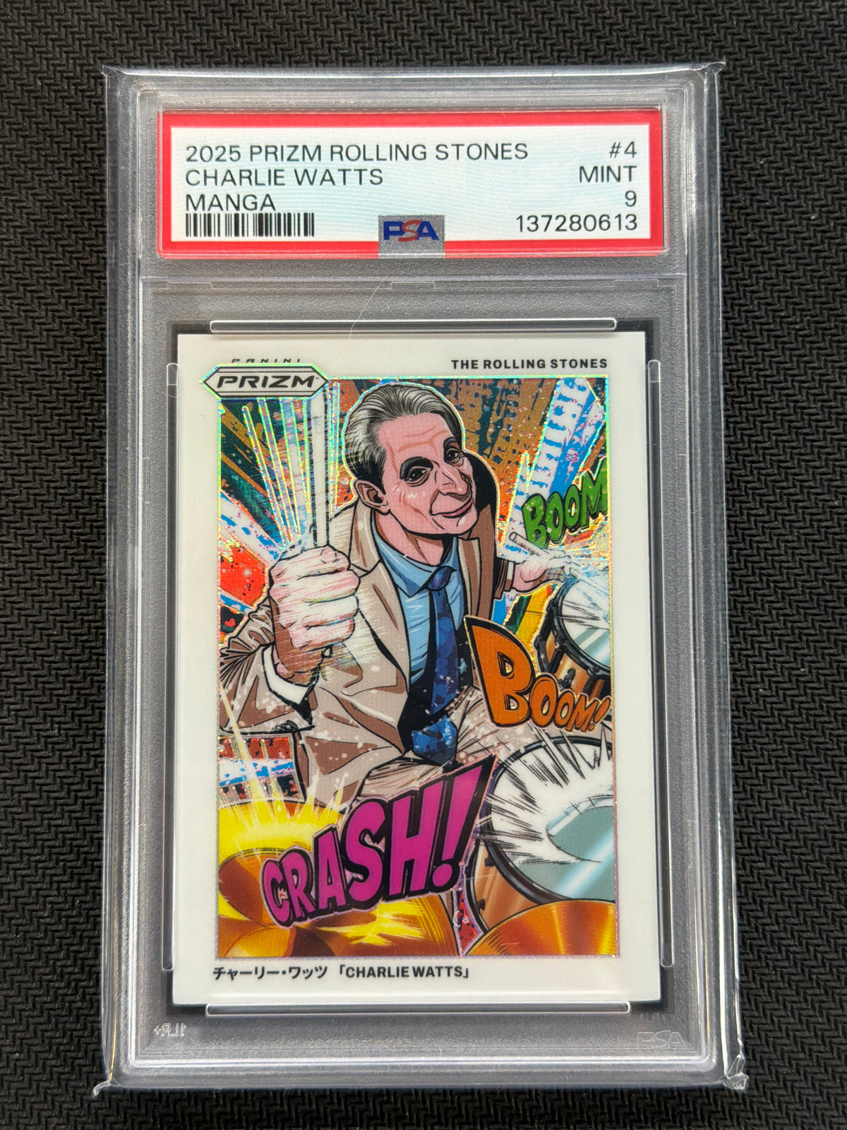 2025 Prizm Rolling Stones Charlie Watts Manga #4 PSA 9 613