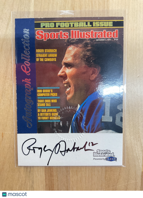 1999 Fleer Sports Illustrated Roger Staubach Auto