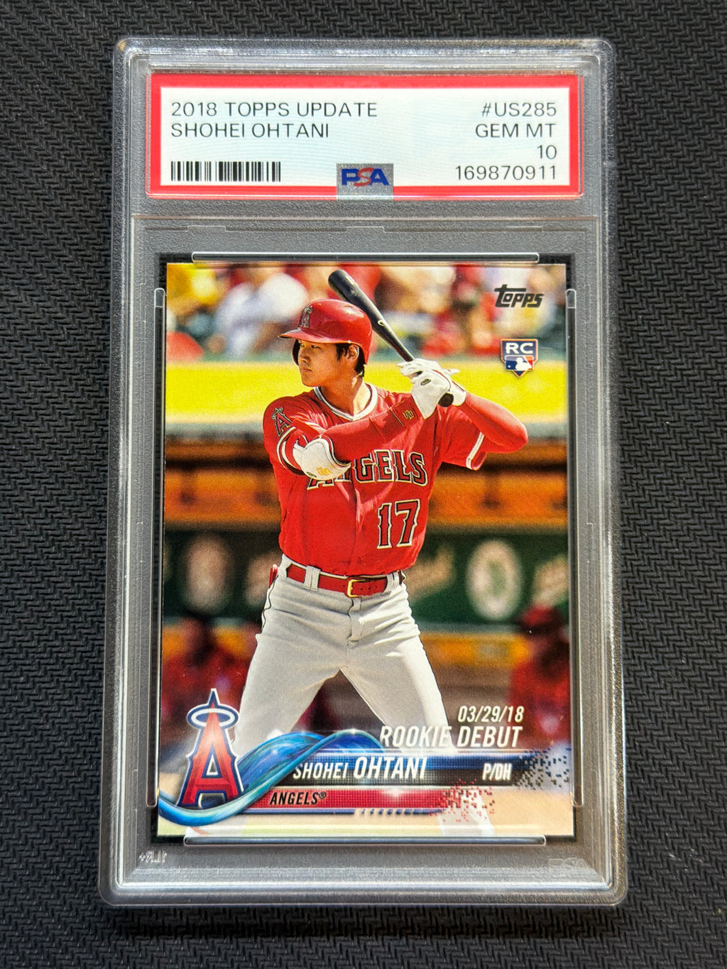 2018 Topps Update Shohei Ohtani #US285 PSA 10 911