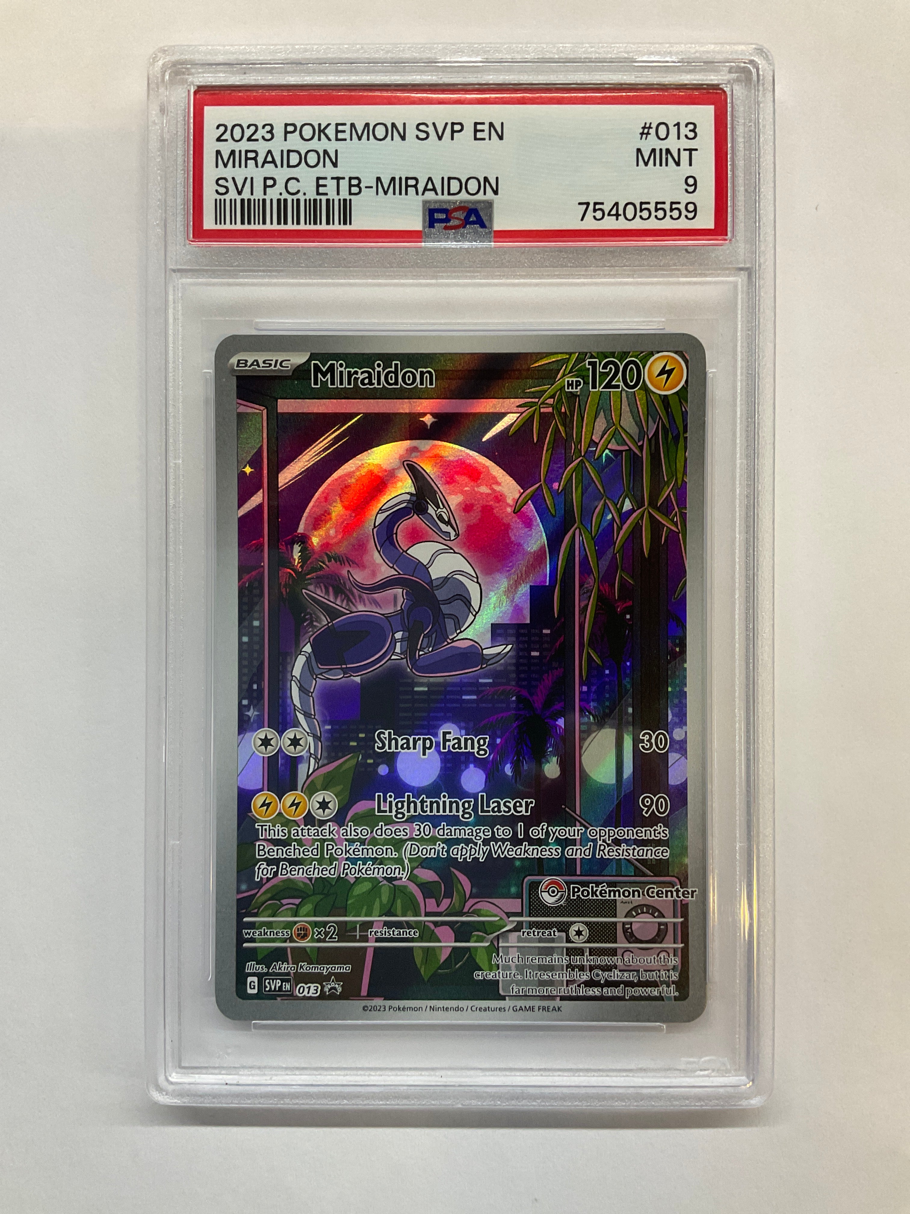 2023 Pokemon SVP Miraidon Pokemon Center #013 PSA 9