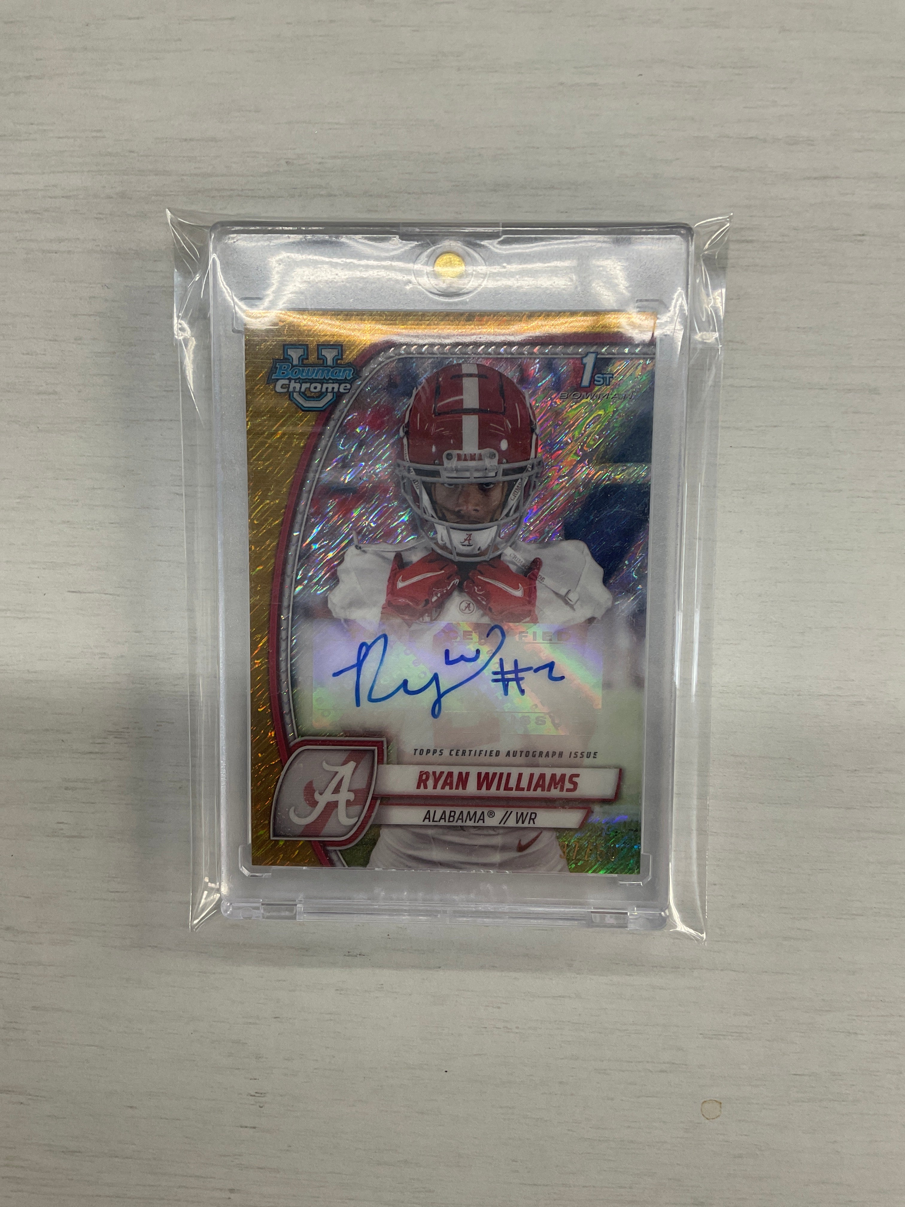 2024 Bowman U Ryan Williams Gold Shimmer Auto /50 Alabama