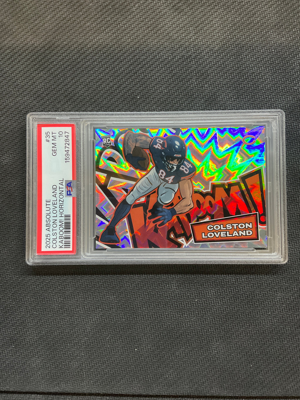 2025 Absolute Colston Loveland Kaboom! Horizontal PSA 10 Bears 847