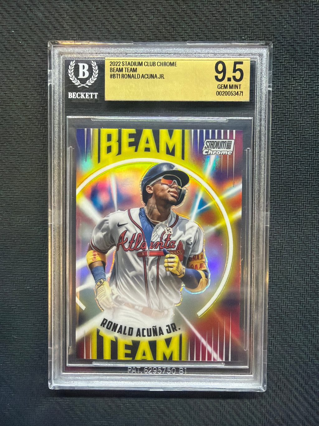 2022 Stadium Club Chrome Ronald Acuna Jr Beam Team BGS 9.5 Braves