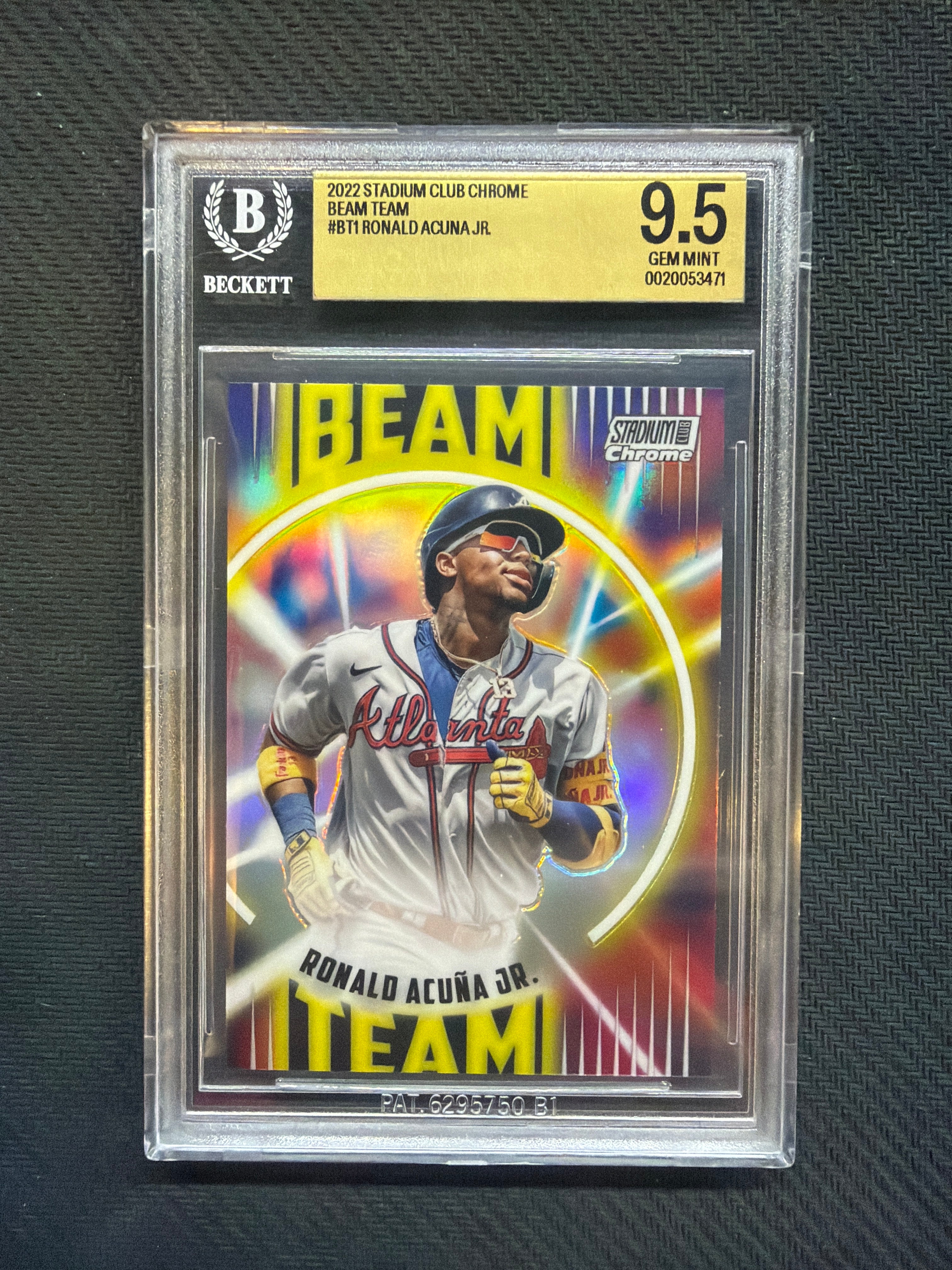 2022 Stadium Club Chrome Ronald Acuna Jr Beam Team BGS 9.5 Braves