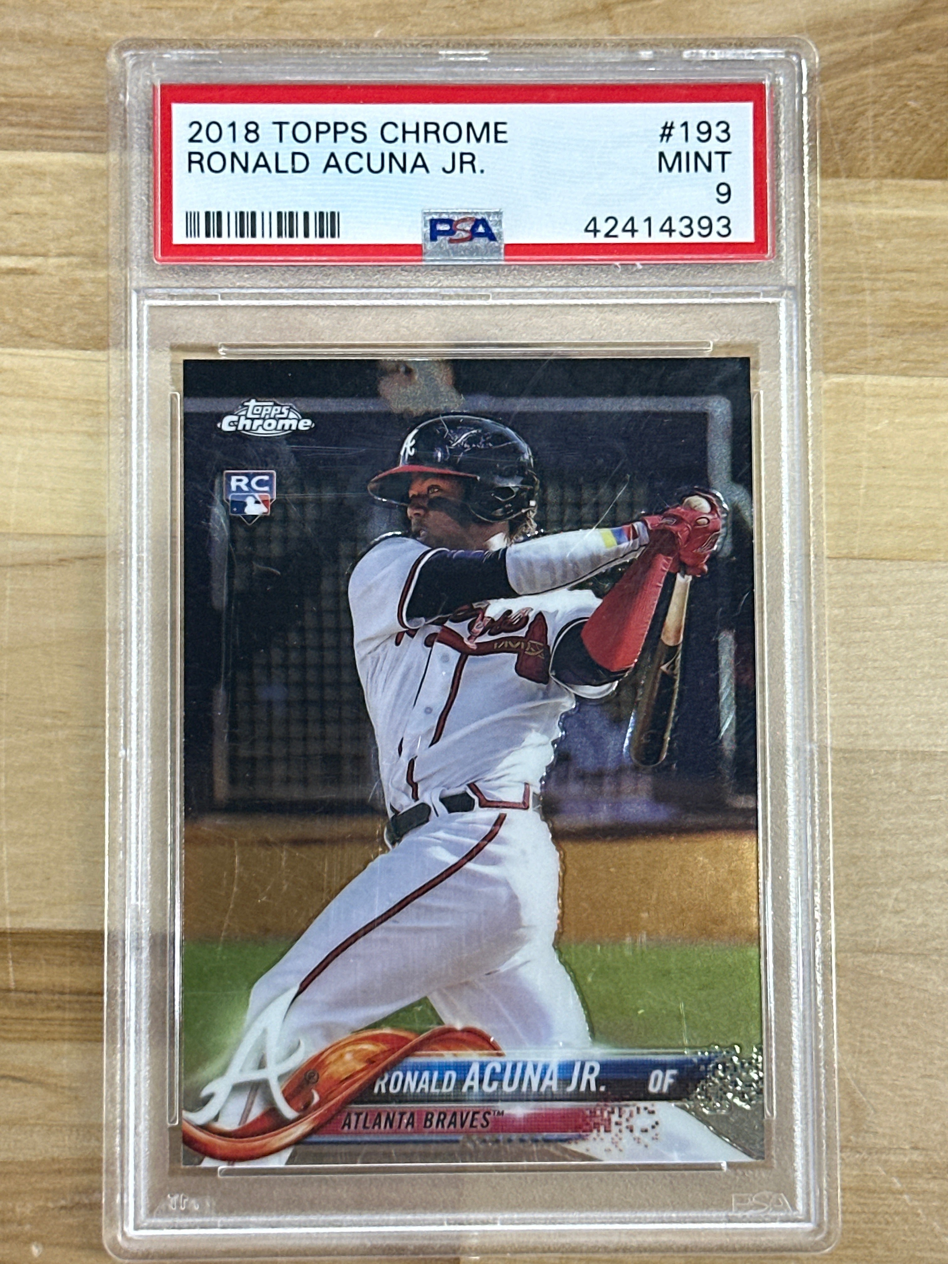 2018 Topps Chrome Acuna Jr. PSA 9