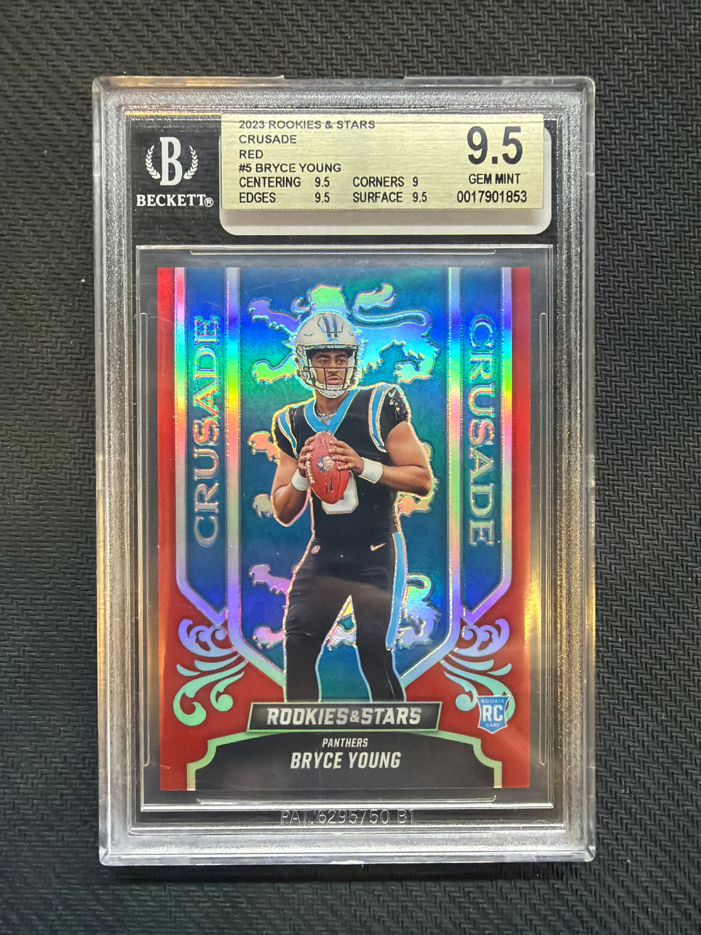 2023 Rookie & Stars Crusade Bryce Young Red /99 Rookie BGS 9.5 Panthers
