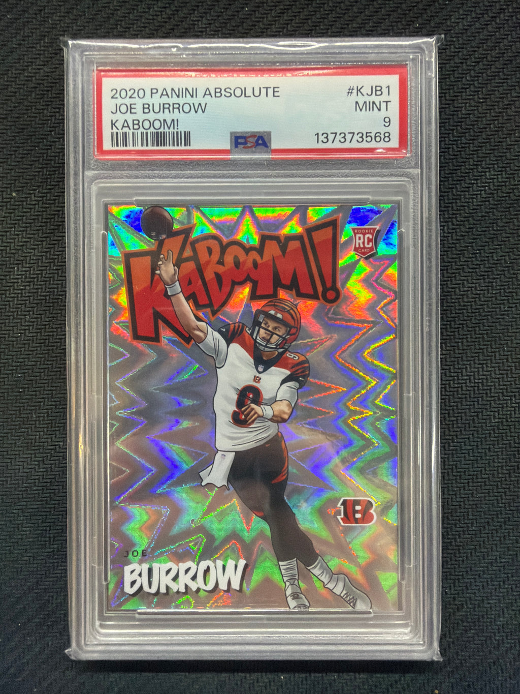 2020 Panini Absolute Joe Burrow Rookie Kaboom! PSA 9 568