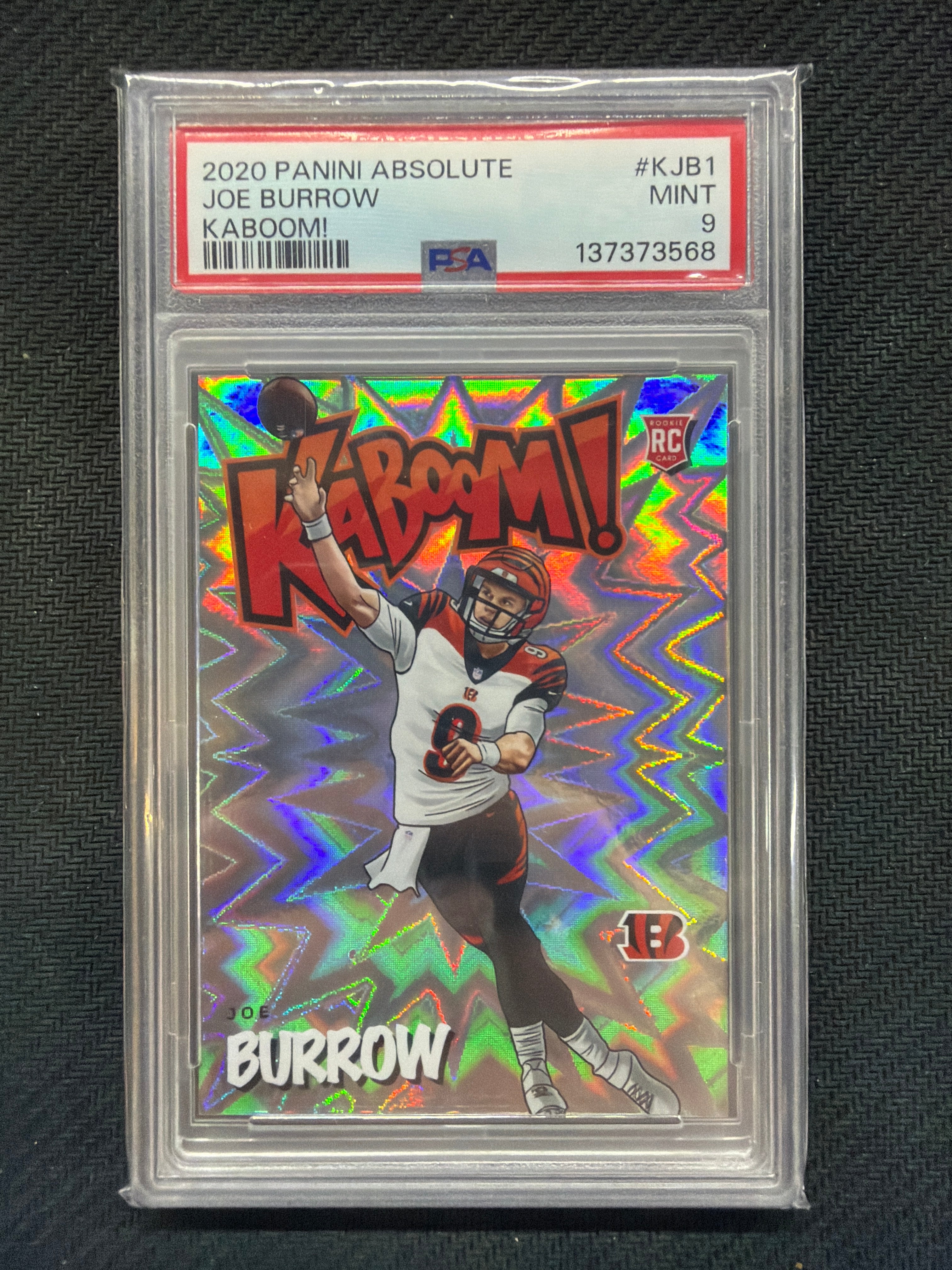 2020 Panini Absolute Joe Burrow Rookie Kaboom! PSA 9 568