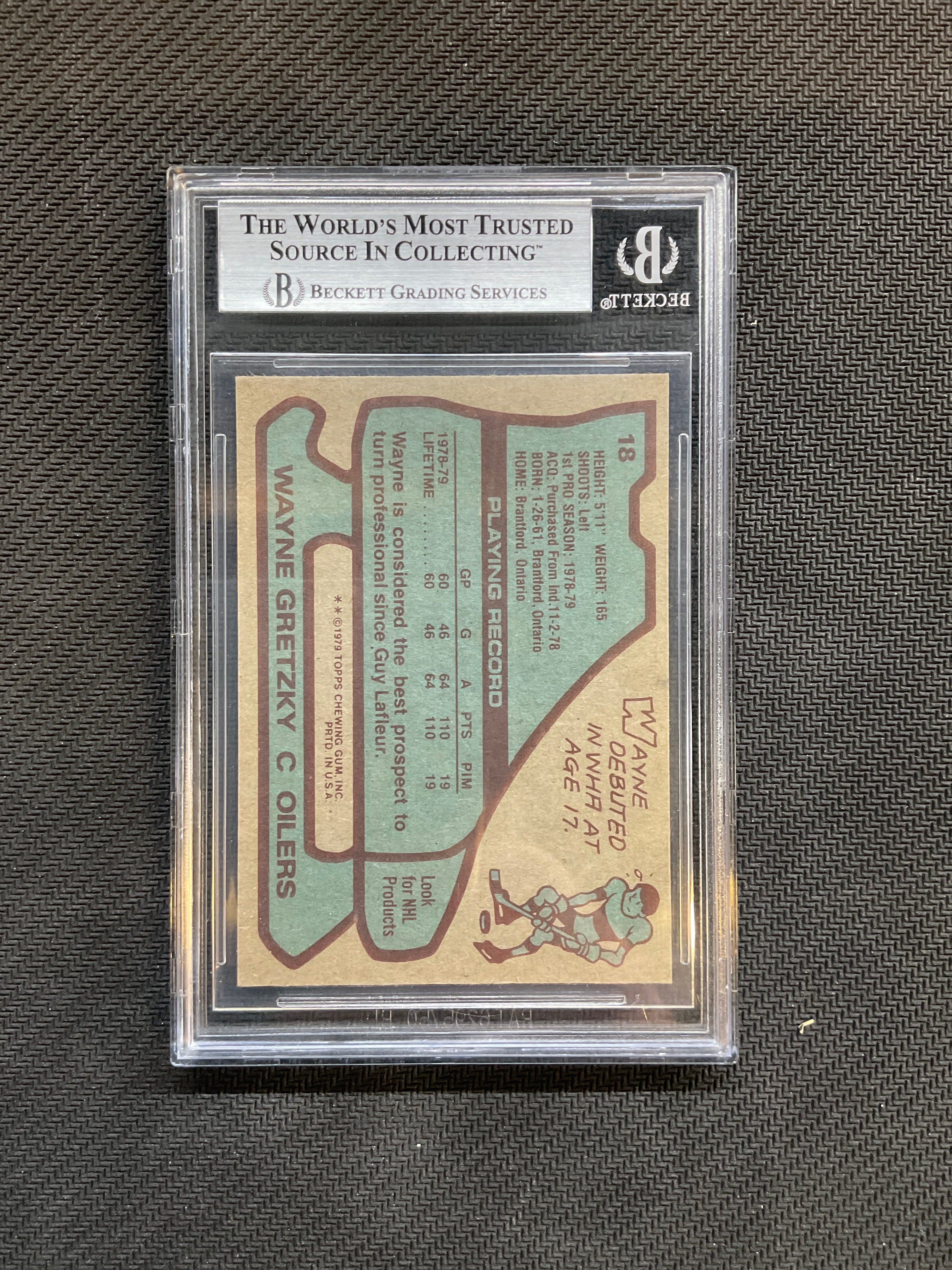 1979-80 Topps #18 Wayne Gretzky Rookie BGS 7