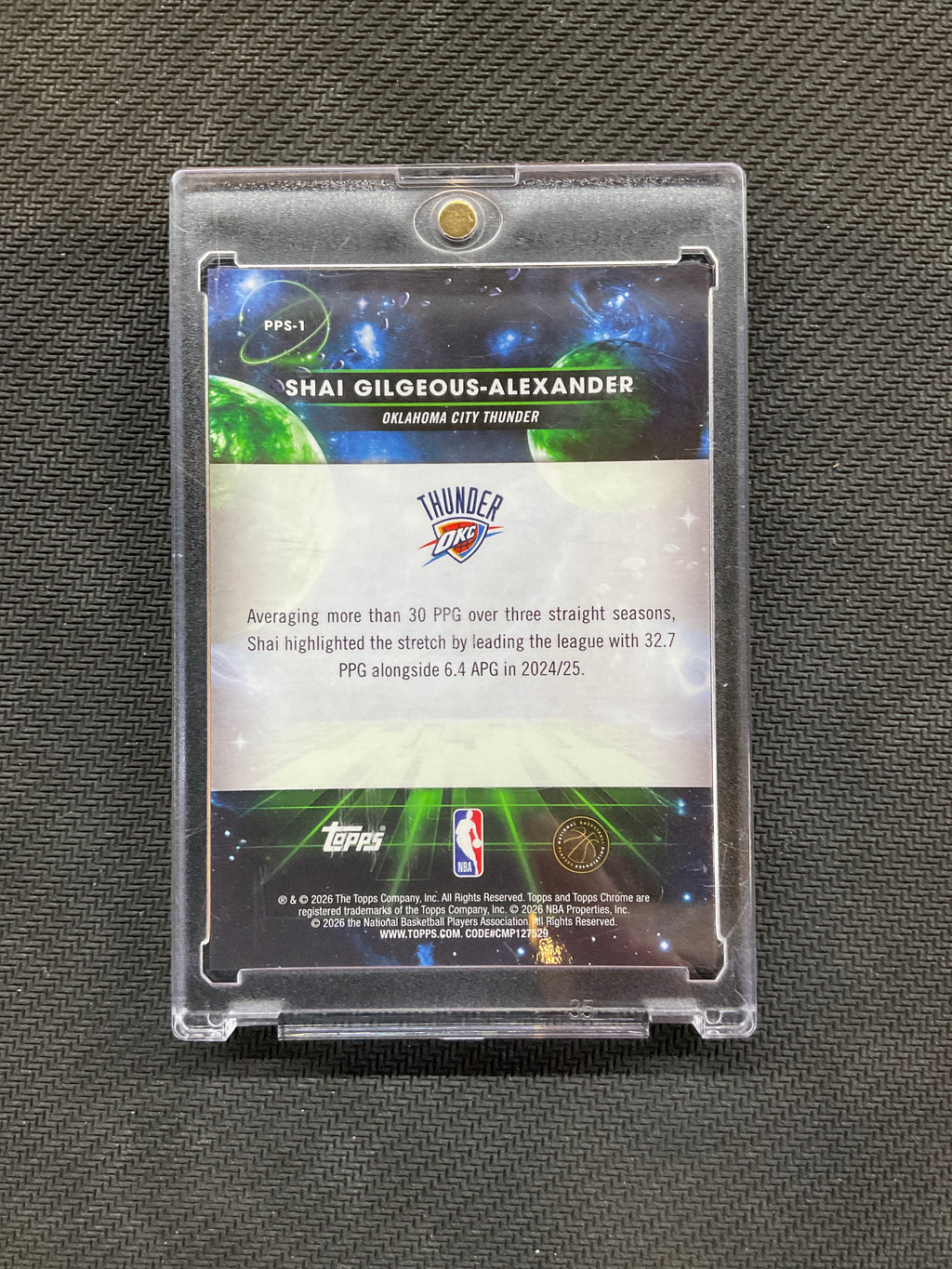 2026 Topps Chrome Cosmic Shai Gilgeous-Alexander Sun Case Hit