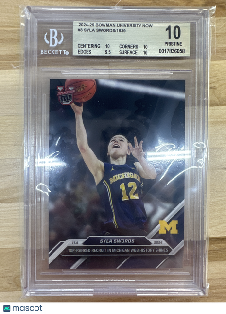2024 Bowman Now #3 Syla Swords BGS 10