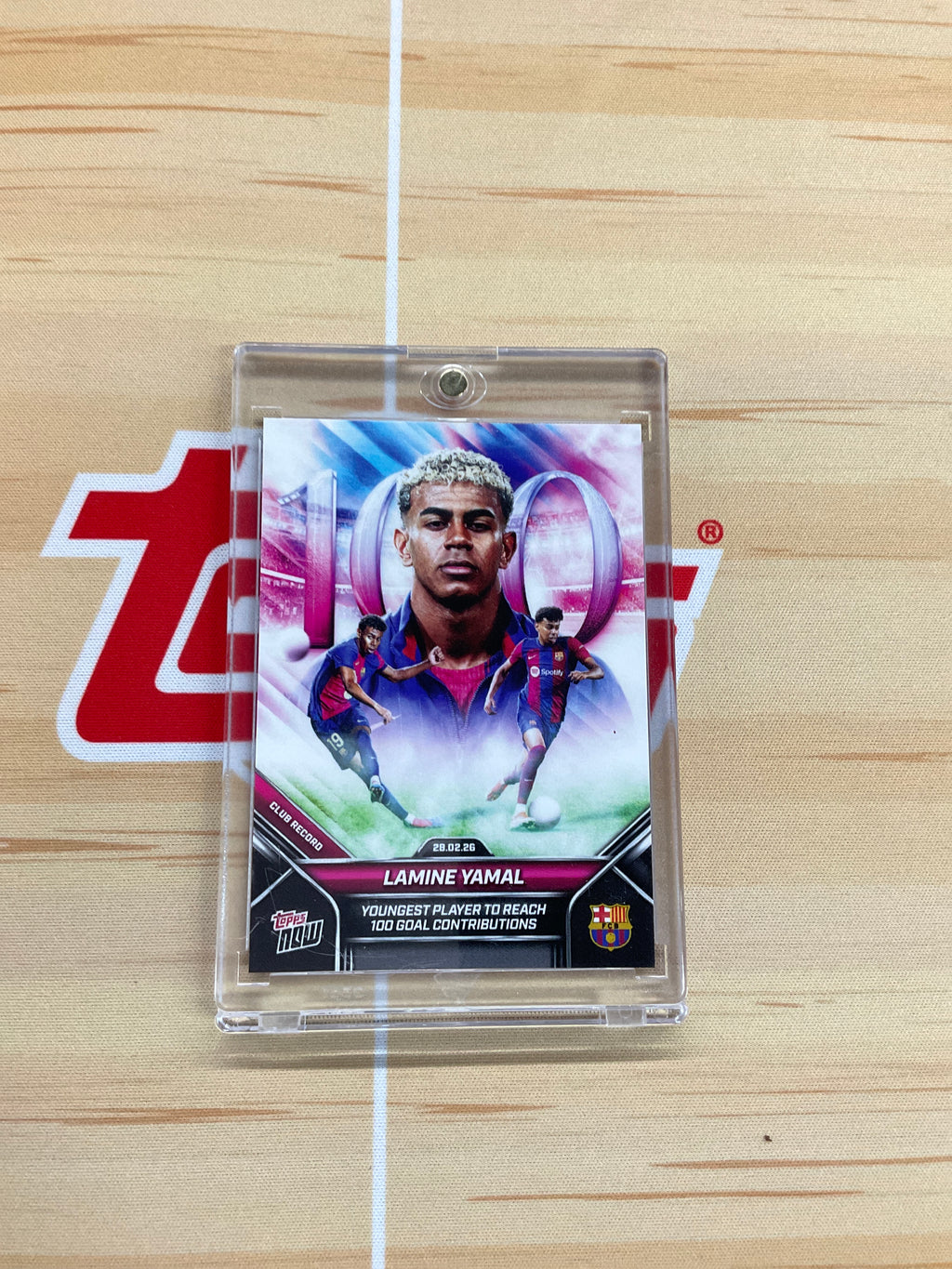 2026 Topps Now Lamine Yamal Youngest Player To Reach 100 Goal FC Barcelona