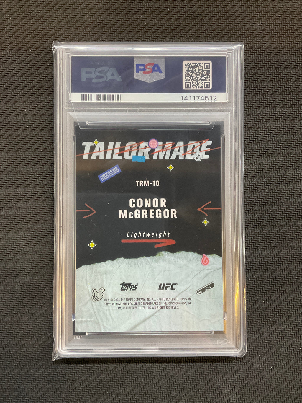 2025 Topps Chrome UFC Conor Mcgregor Tailor Made Gold Geometric /50 PSA 9 UFC