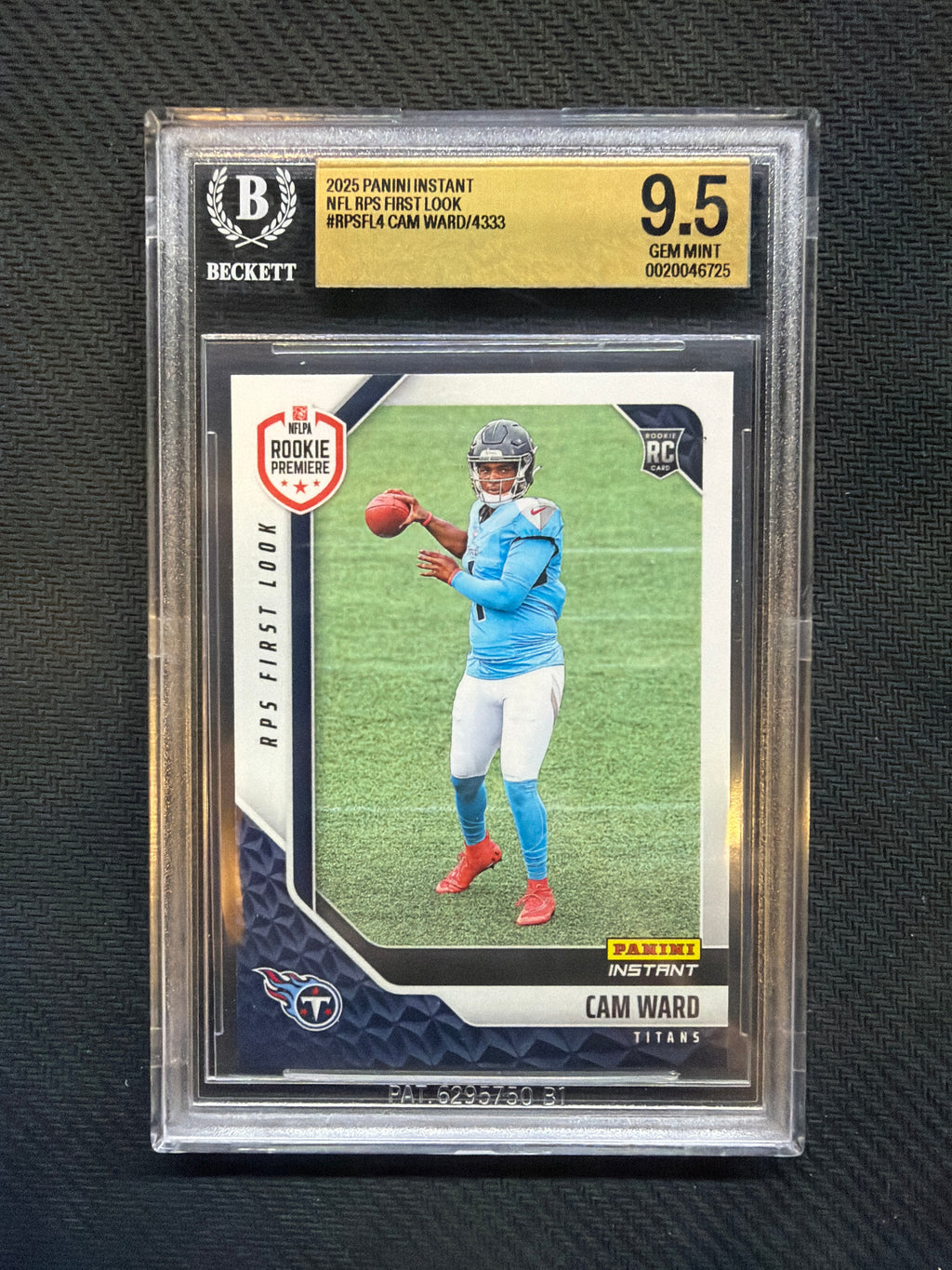 2025 Panini Instant Cam Ward Rookie BGS 9.5 Titans 725
