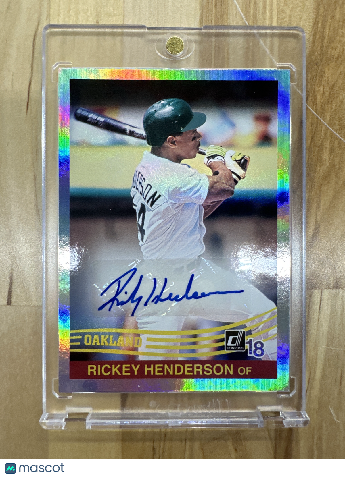 2018 Donruss Rickey Henderson Oakland Auto HOF