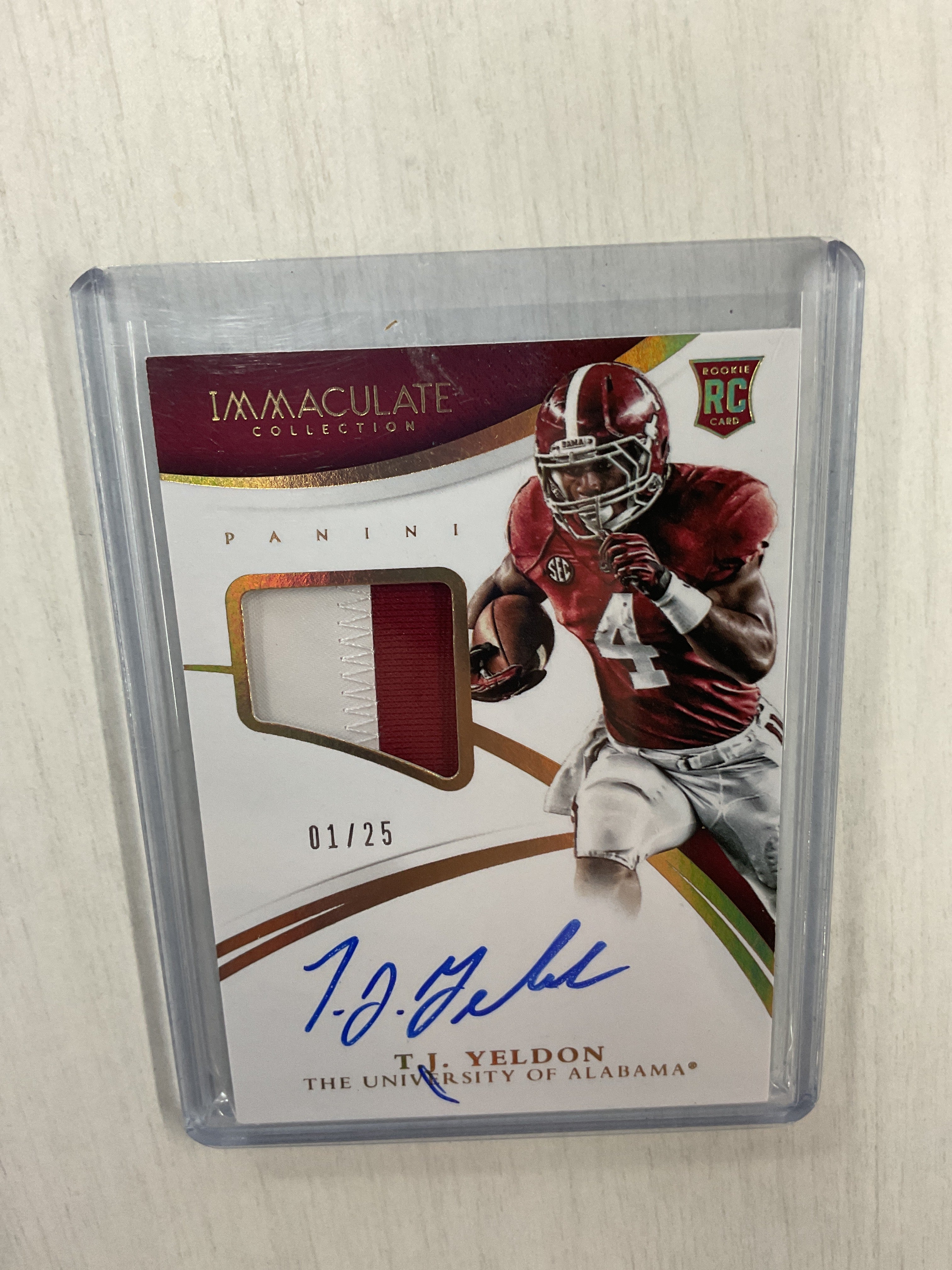 2015 Immaculate T.J. Yeldon Patch Auto /25 Alabama