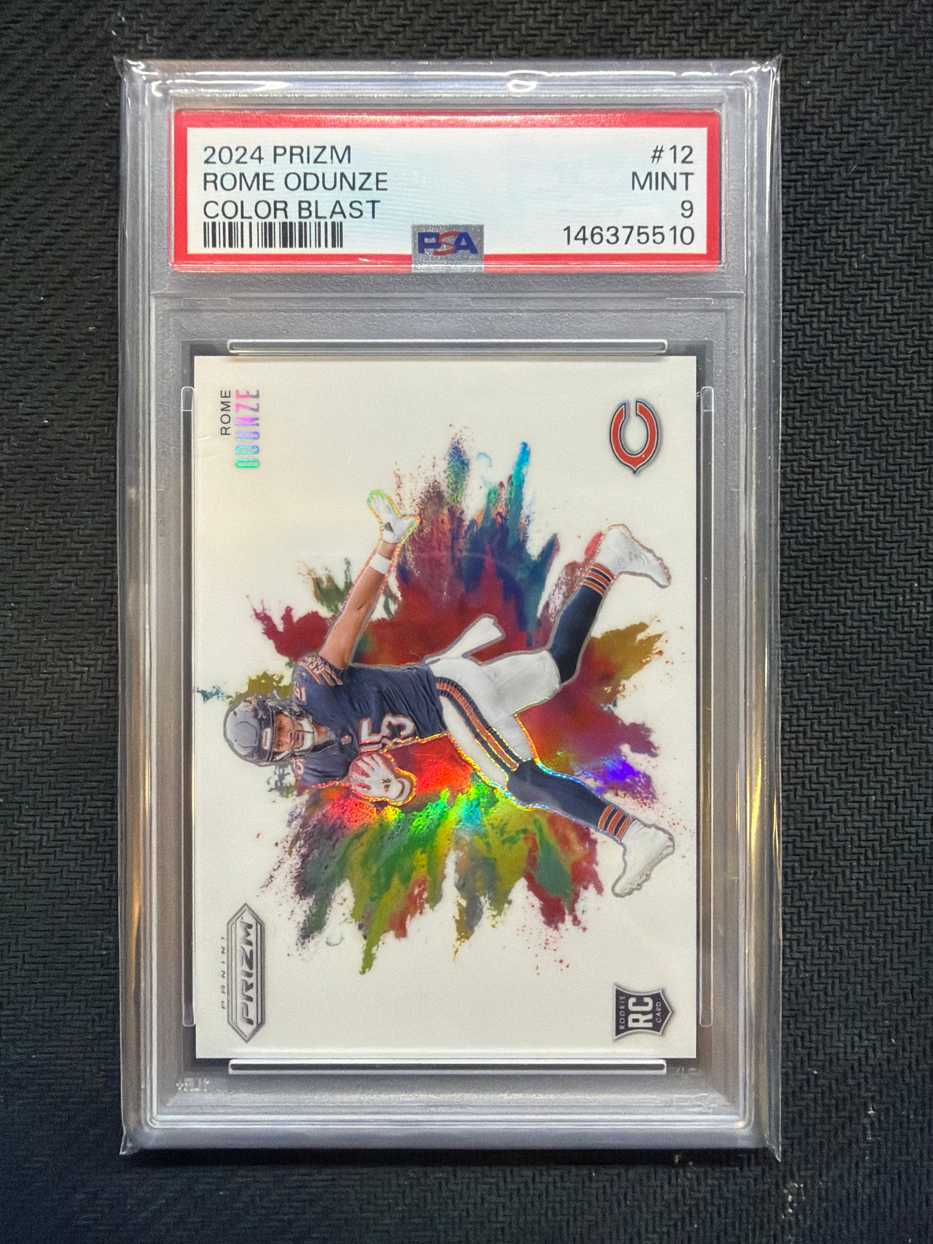 2024 Prizm Rome Odunze Rookie Color Blast #12 PSA 9 Bears 510