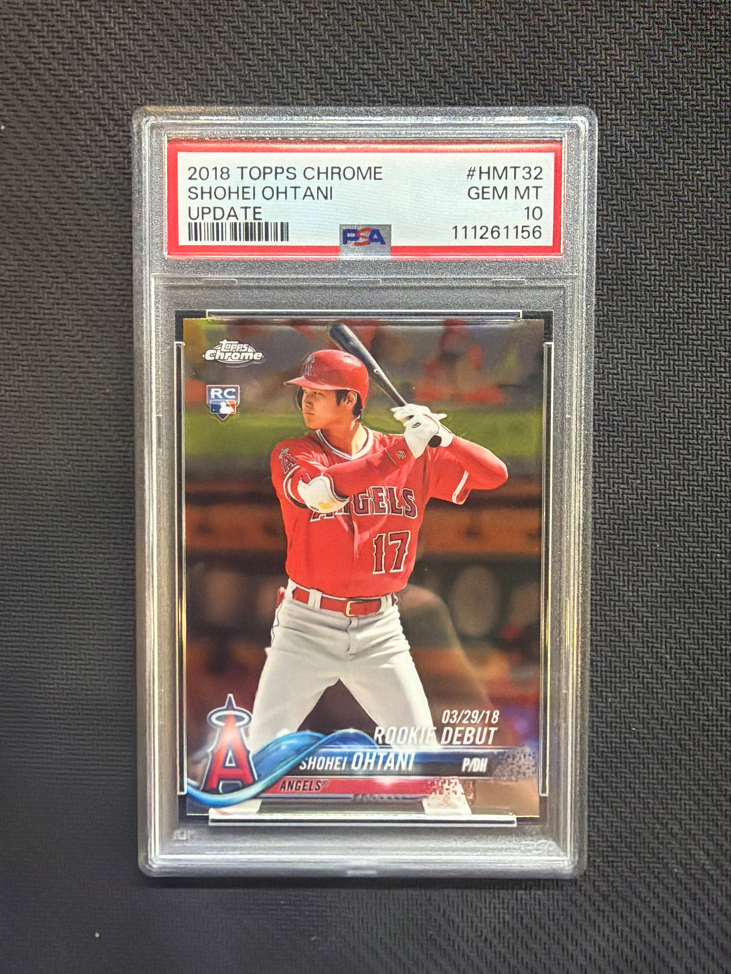 2018 Topps Chrome Shohei Ohtani Update PSA 10 156