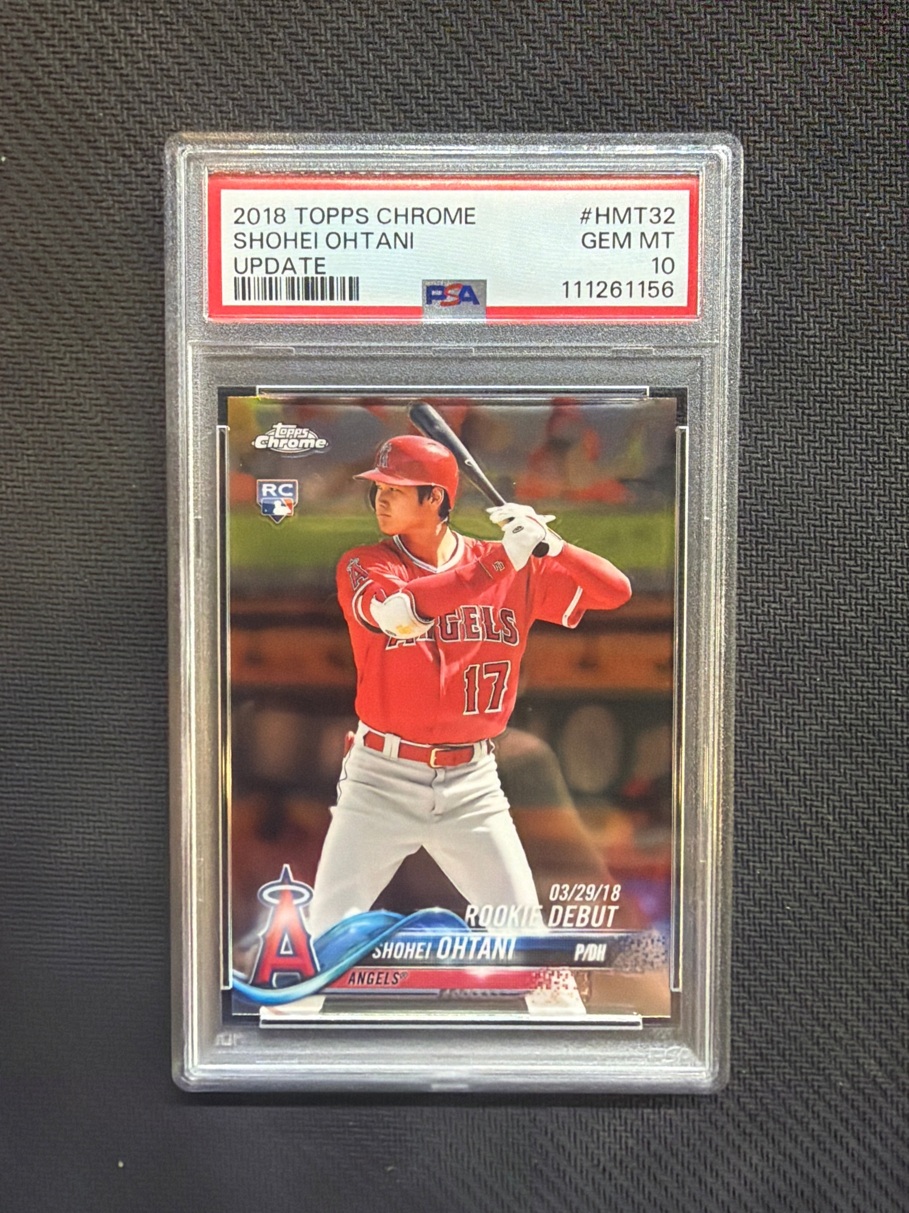 2018 Topps Chrome Shohei Ohtani Update PSA 10 156