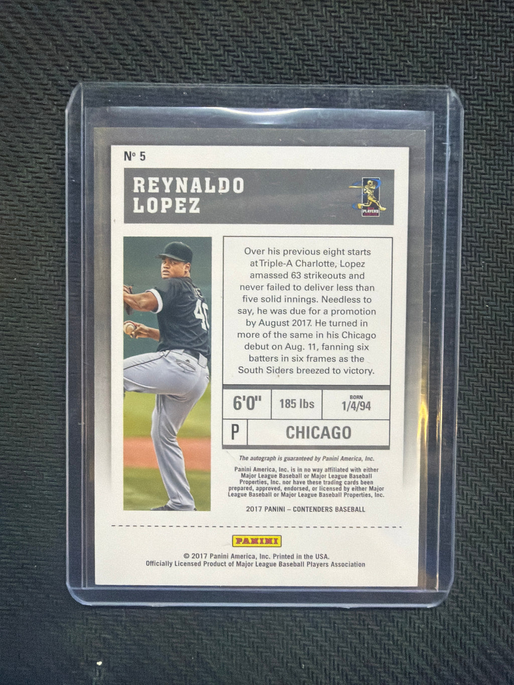 2017 Panini Rookie Ticket Reynaldo Lopez Auto /24 Braves