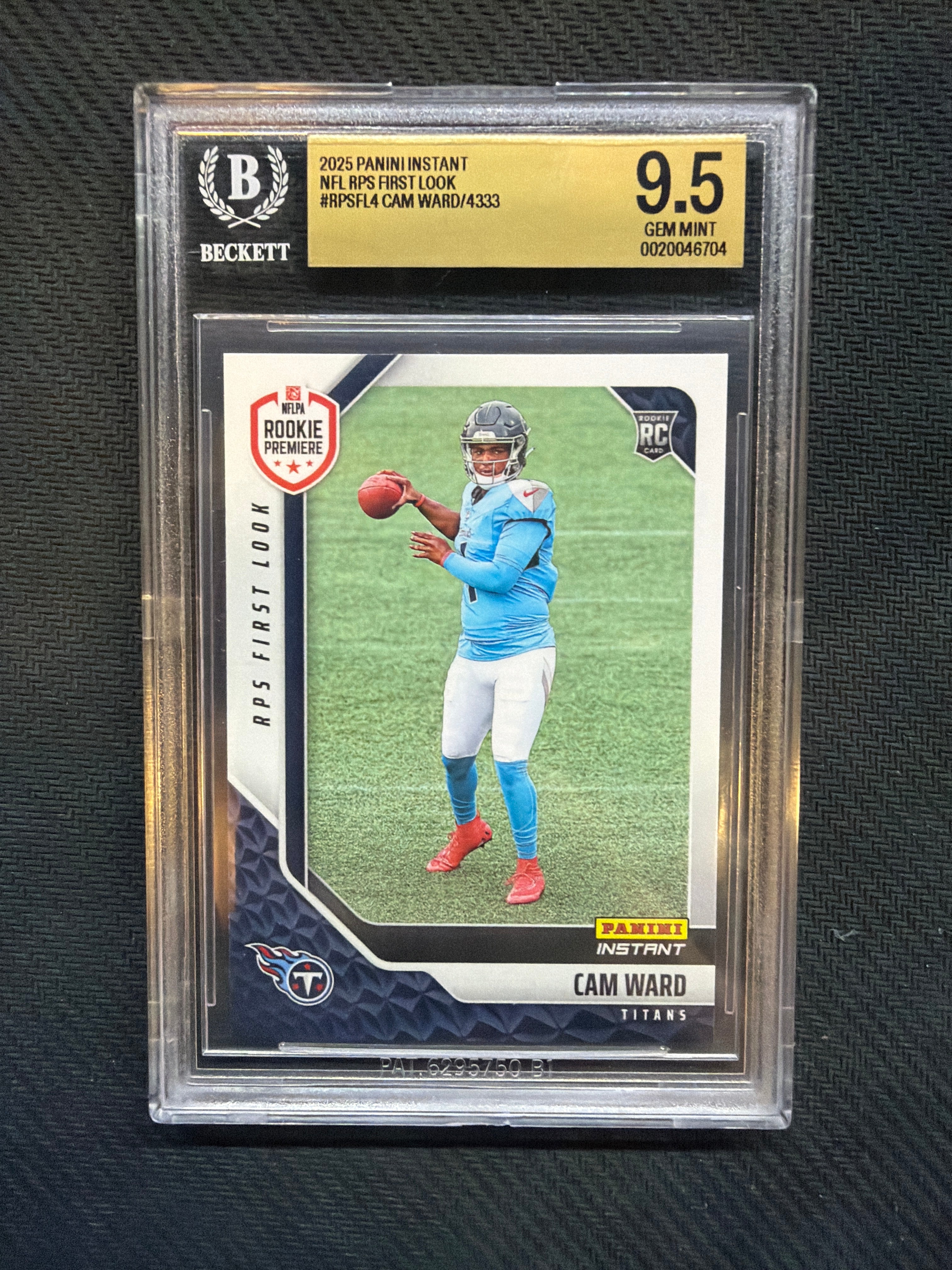 2025 Panini Instant Cam Ward Rookie BGS 9.5 Titans 704