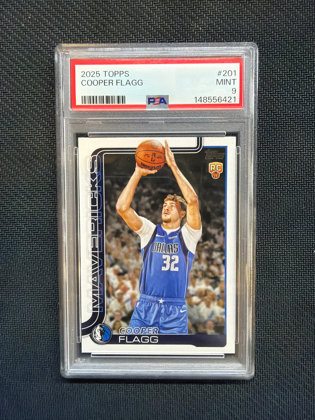 2025 Topps #201 Cooper Flagg Rookie PSA 9 Mavs 421
