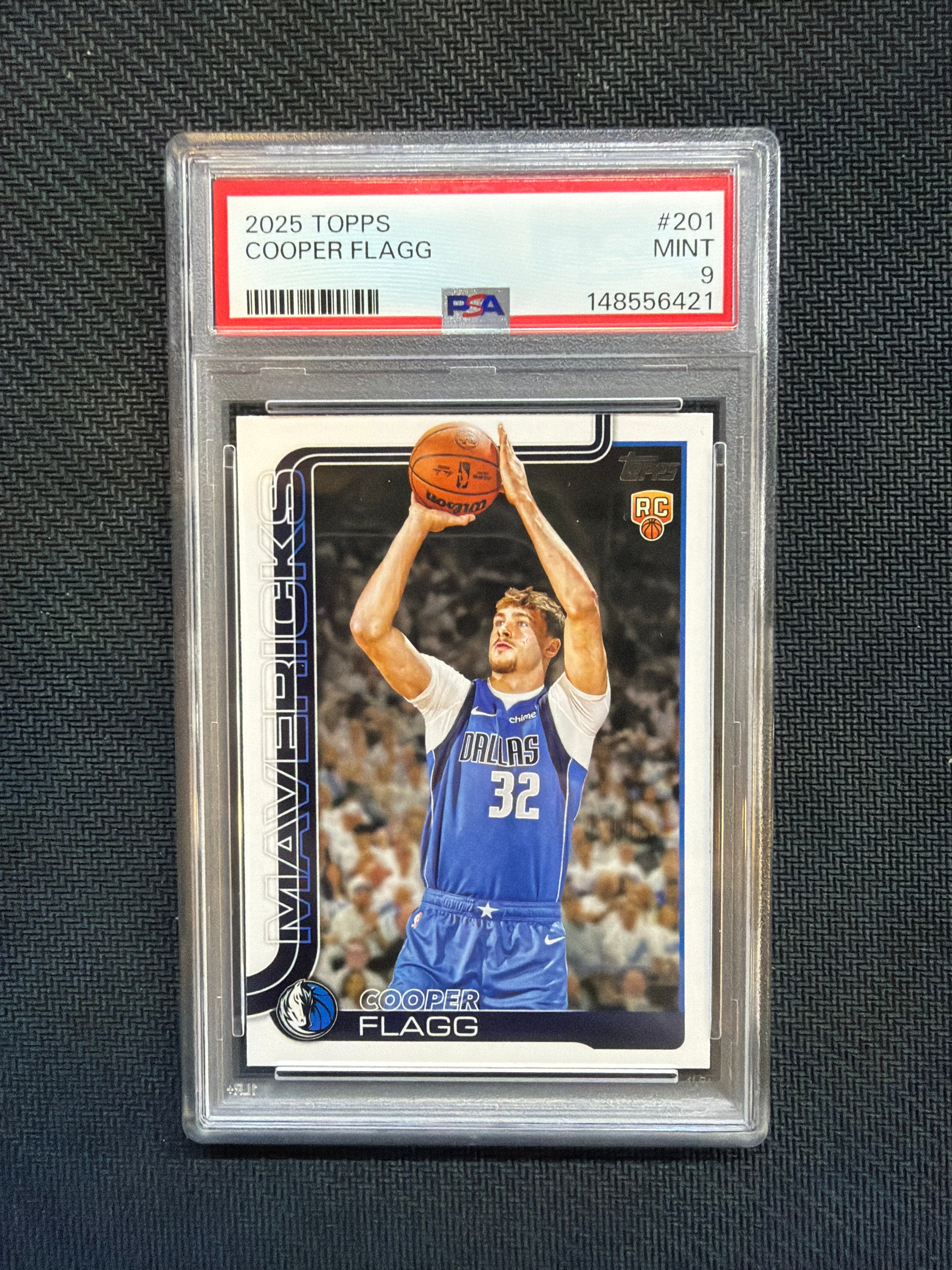 2025 Topps #201 Cooper Flagg Rookie PSA 9 Mavs 421