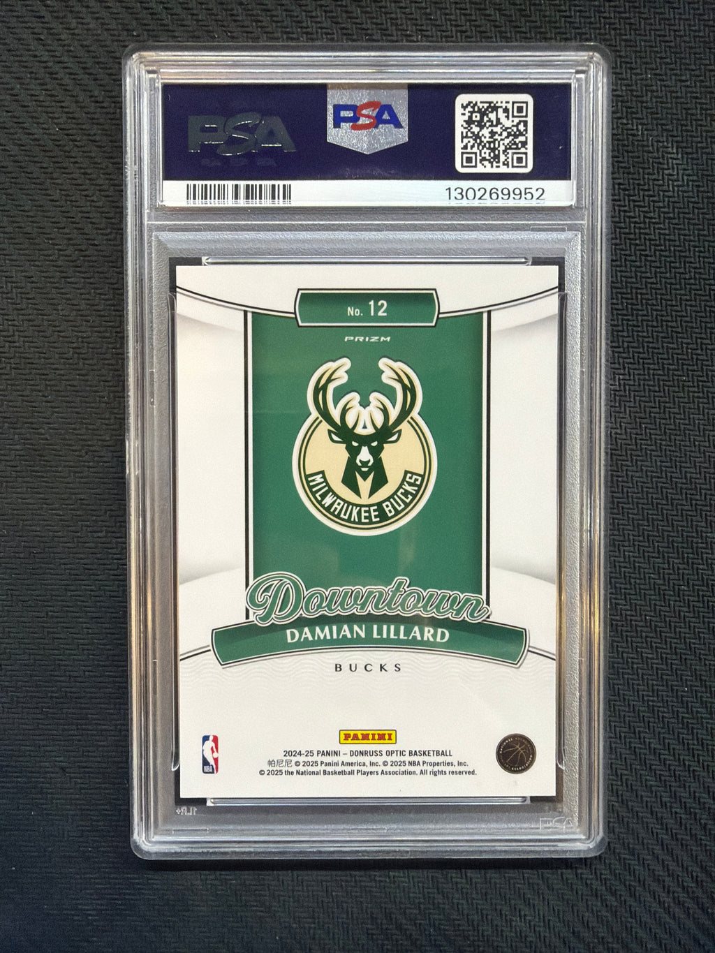 2024-25 Donruss Optic Damian Lillard #12 Downtown! PSA 10 952