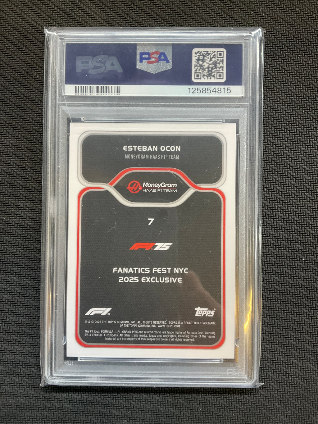 2025 Topps F1 Fanatics Fest Esteban Ocon #7 PSA 10 HAAS