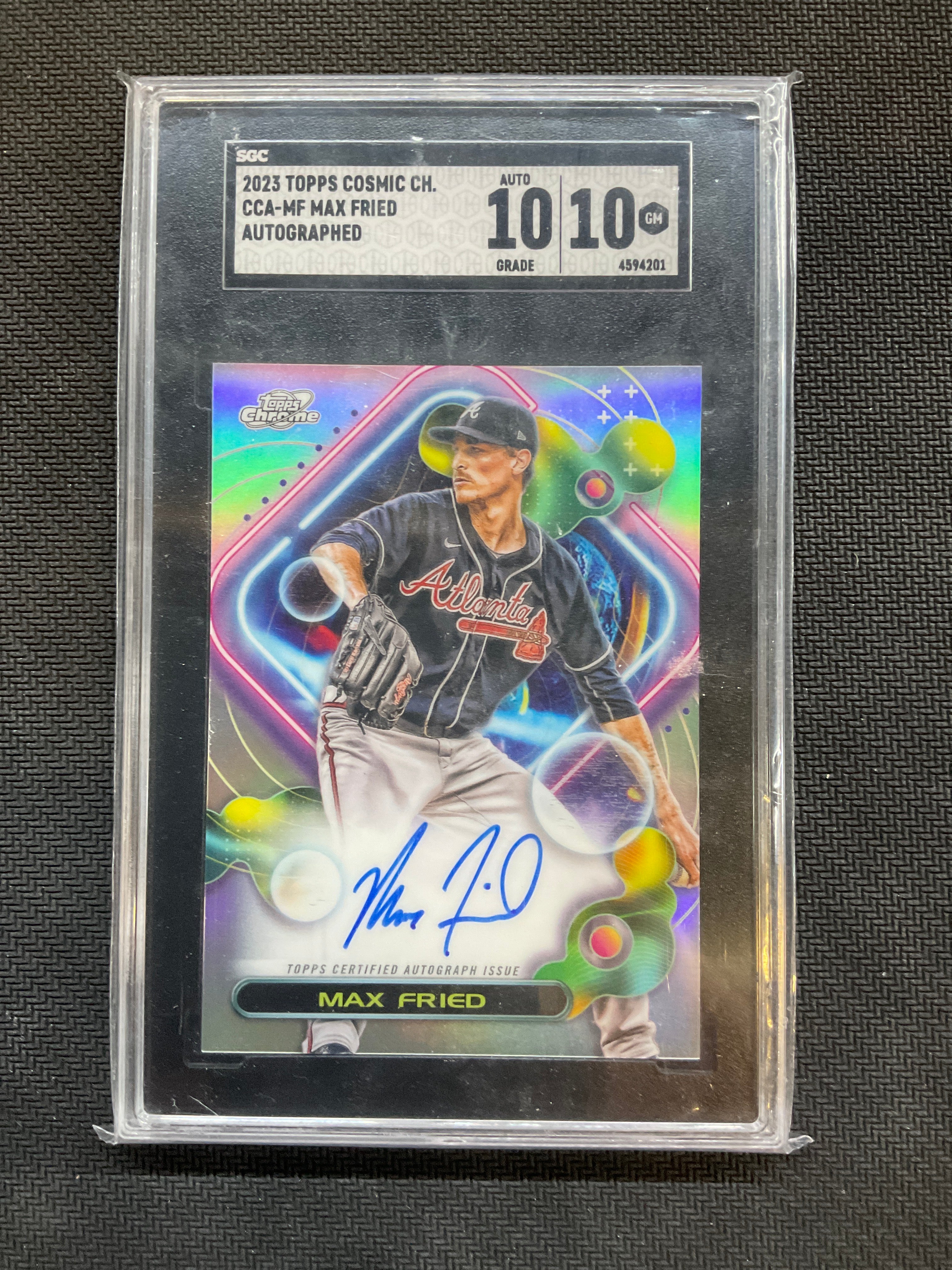 2023 Topps Cosmic Chrome Max Fried Auto #CCA-MF SGC 10 Auto 10 Braves