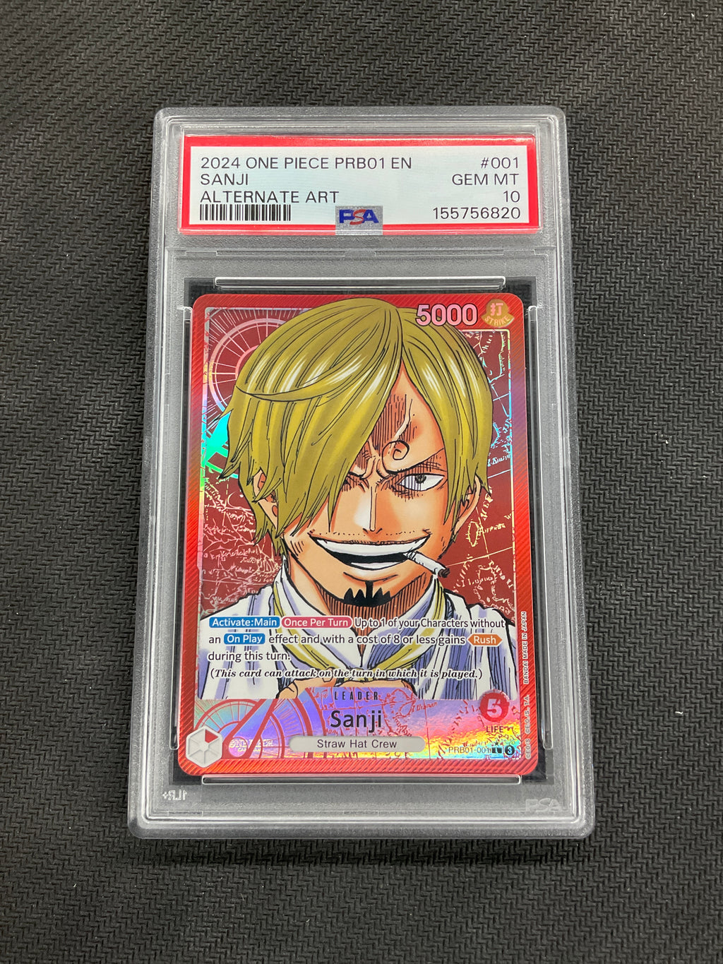 2024 One Piece PRB01 Sanji Alternative Art #001 PSA 10