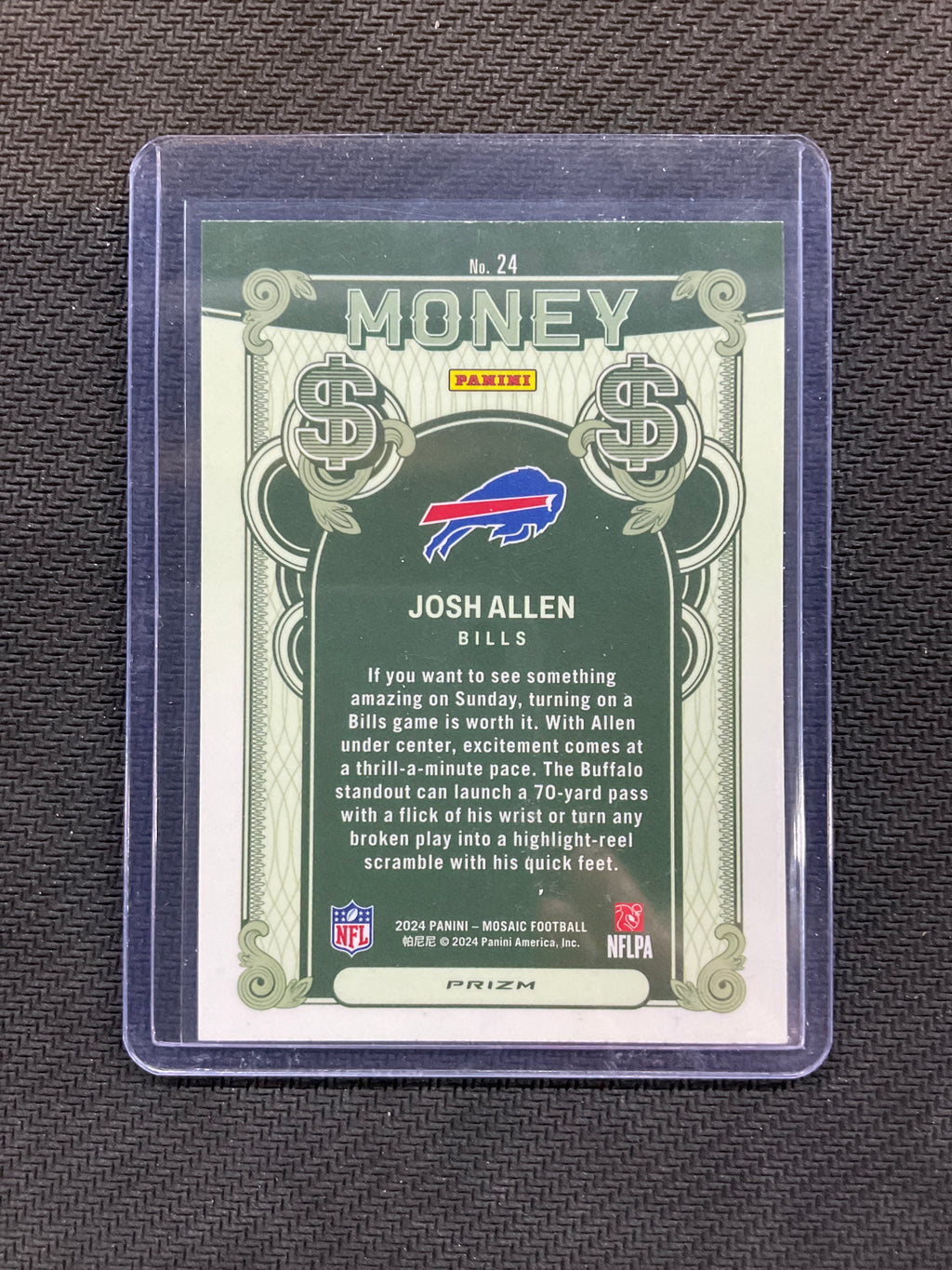 2024 Mosaic Josh Allen Money Case Hit