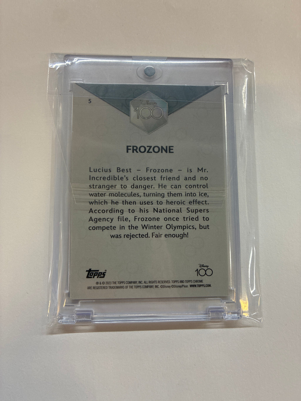 2023 Topps Chrome Disney 100 Frozone Purple Refractor /299